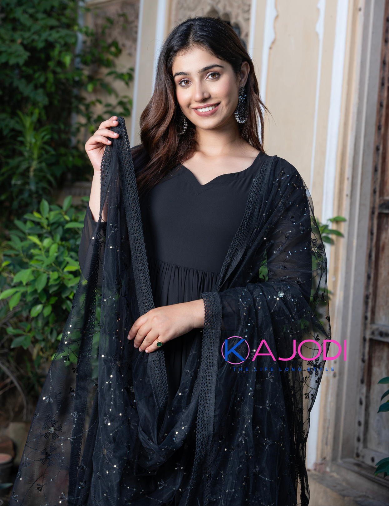Mughal Black Long Dress