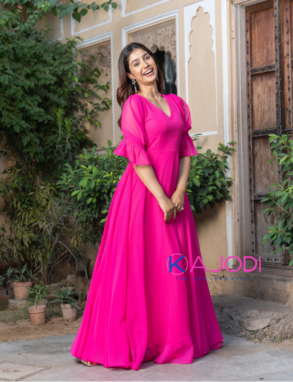 Pink Gulabi Long Dress