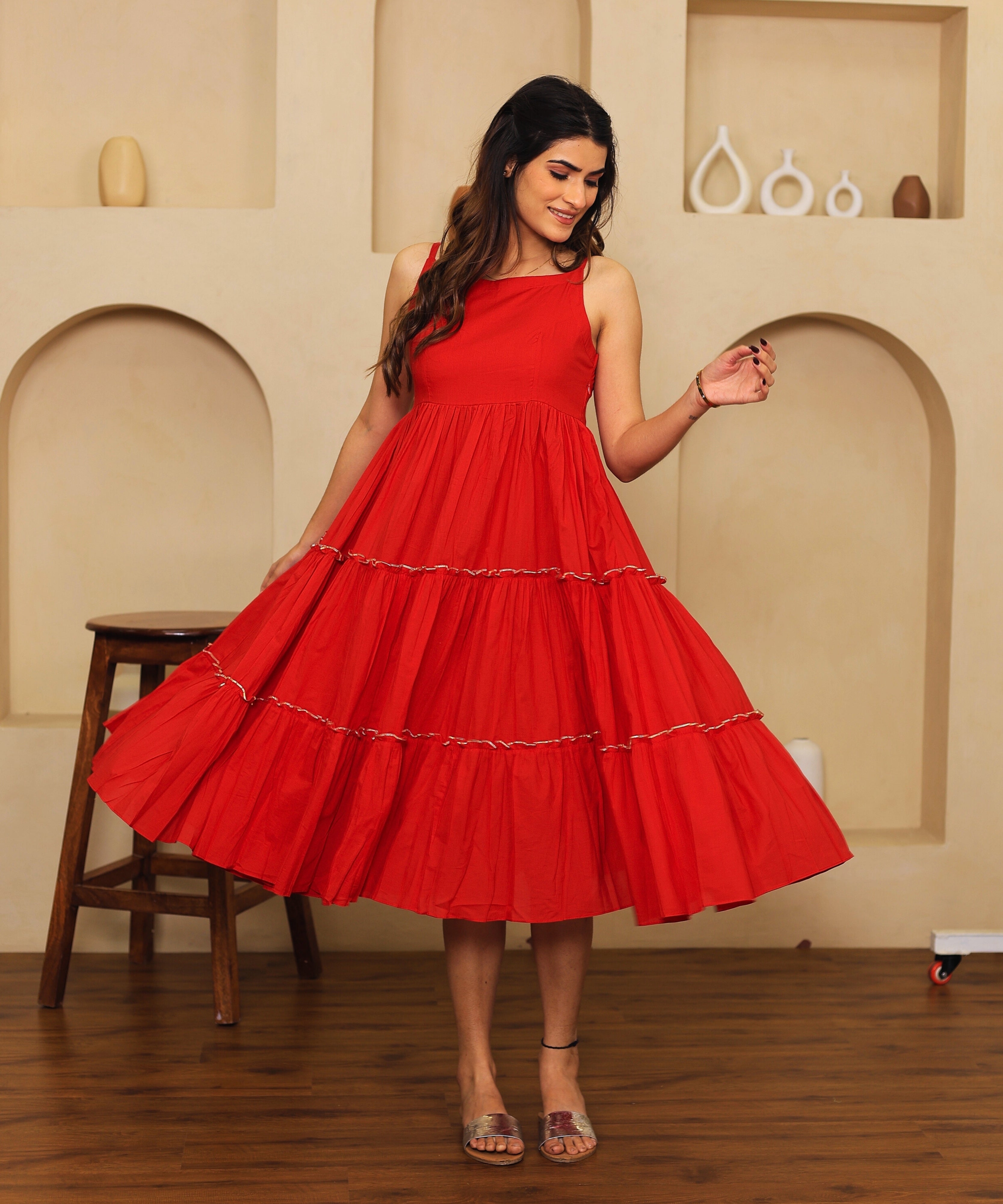 Summer Sorbet Red Dress