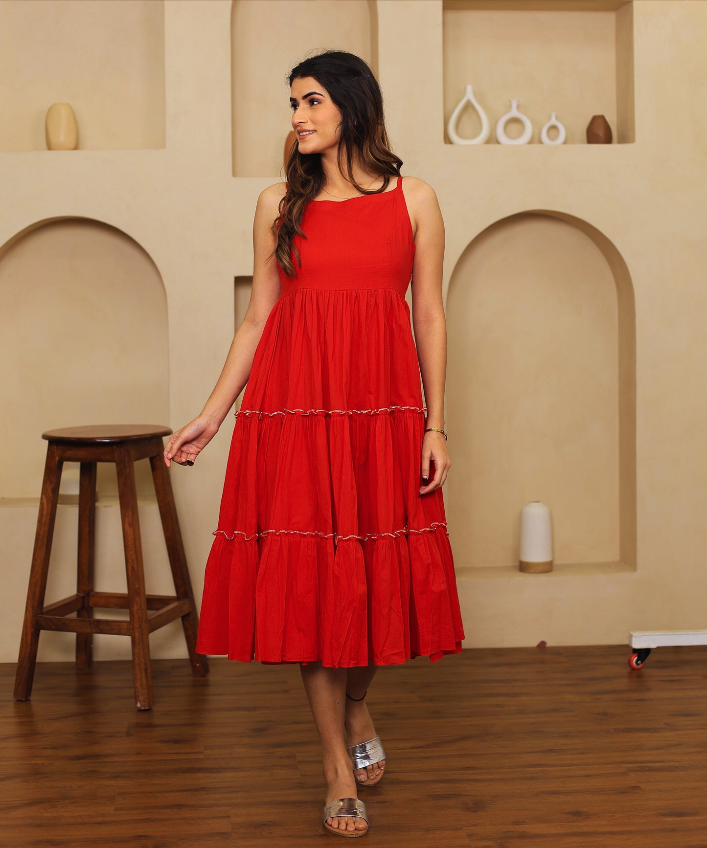 Summer Sorbet Red Dress