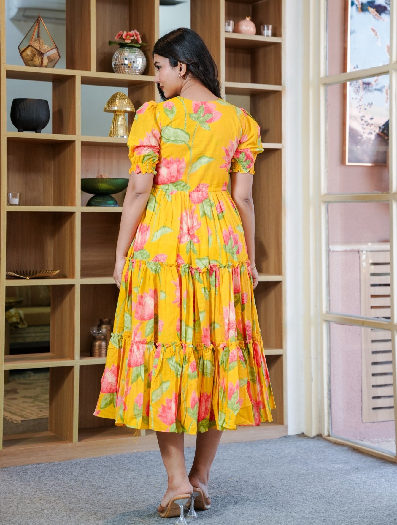 Elina Cotton Floral Dress