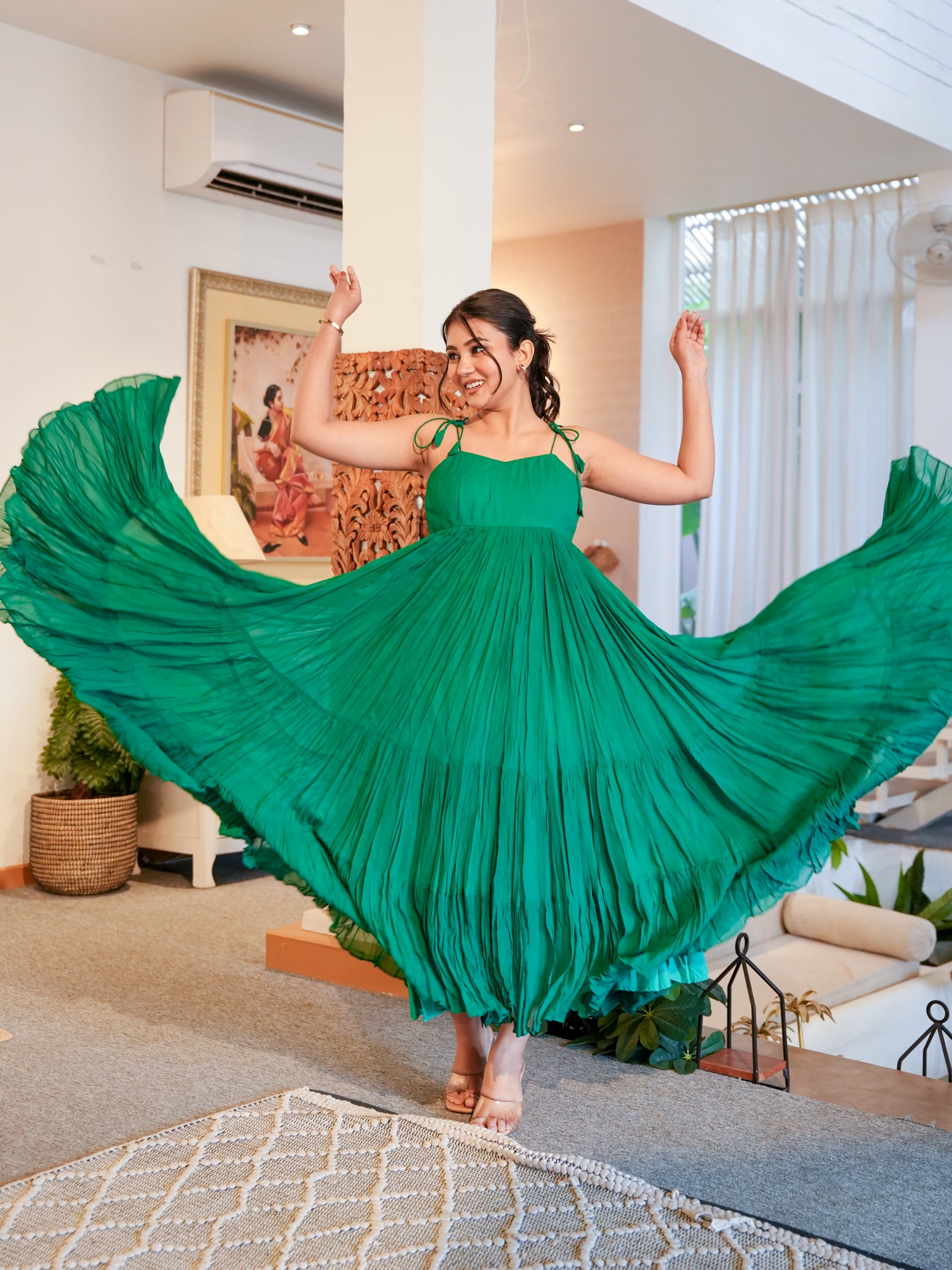 Aarzoo Green Long Dress