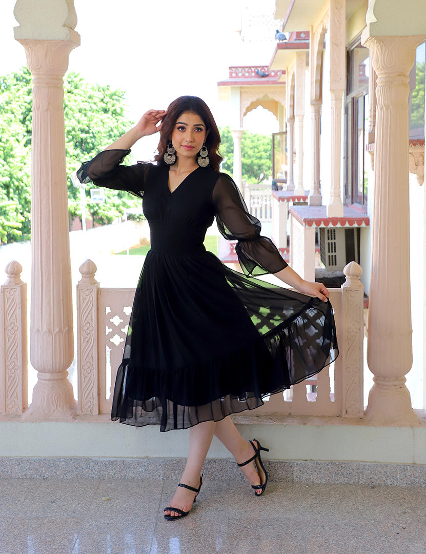 black fit and flare cocktail dress Mimi Lace Floral Maxi Dress main image 0