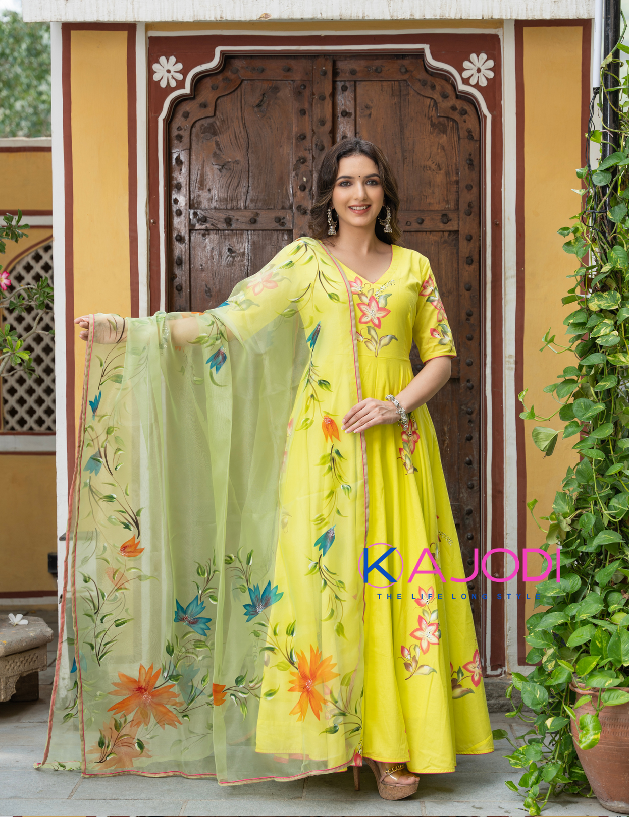 Lammy cotton hand painted suits Set