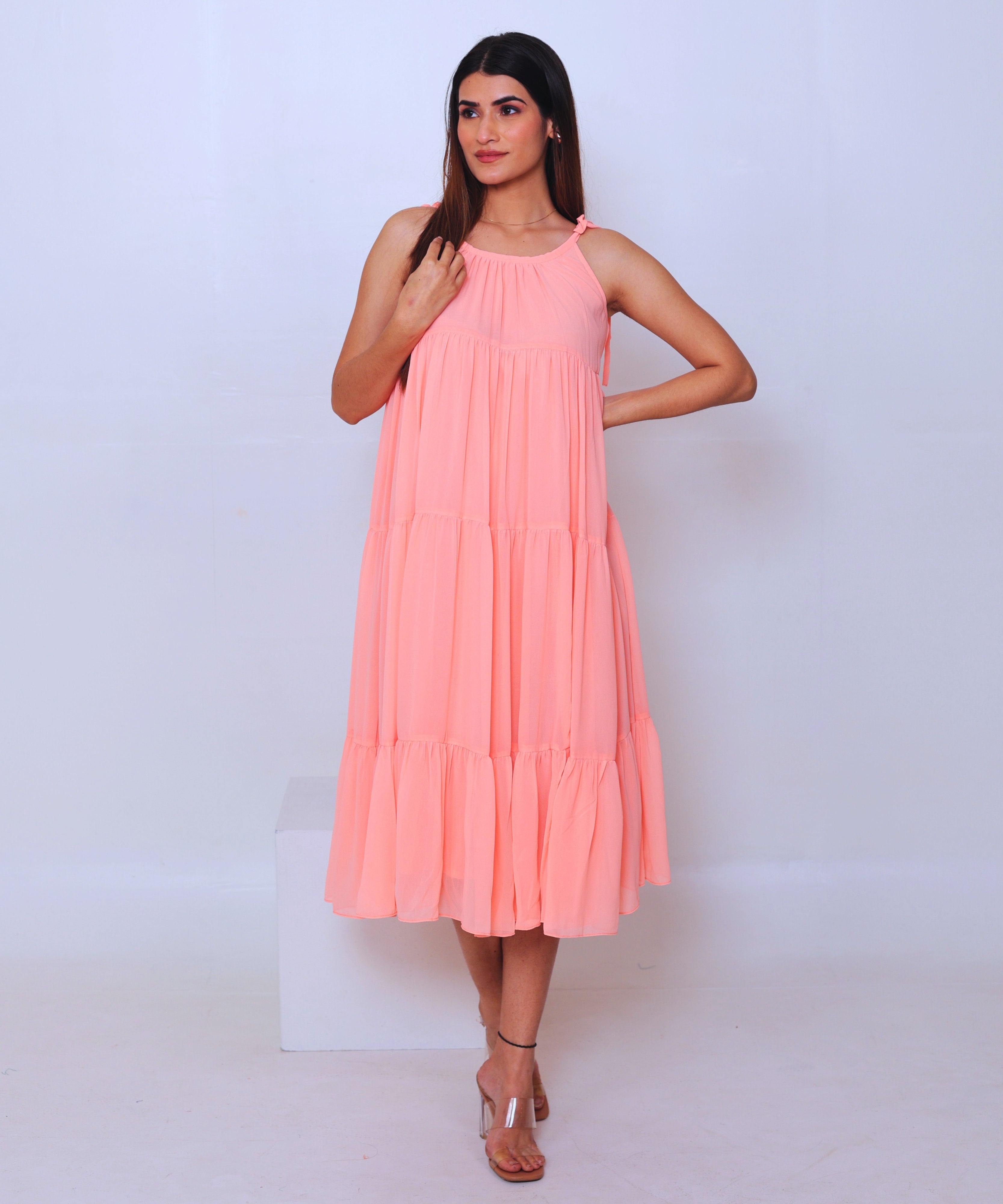 Rose Tier Sleeveless Dress