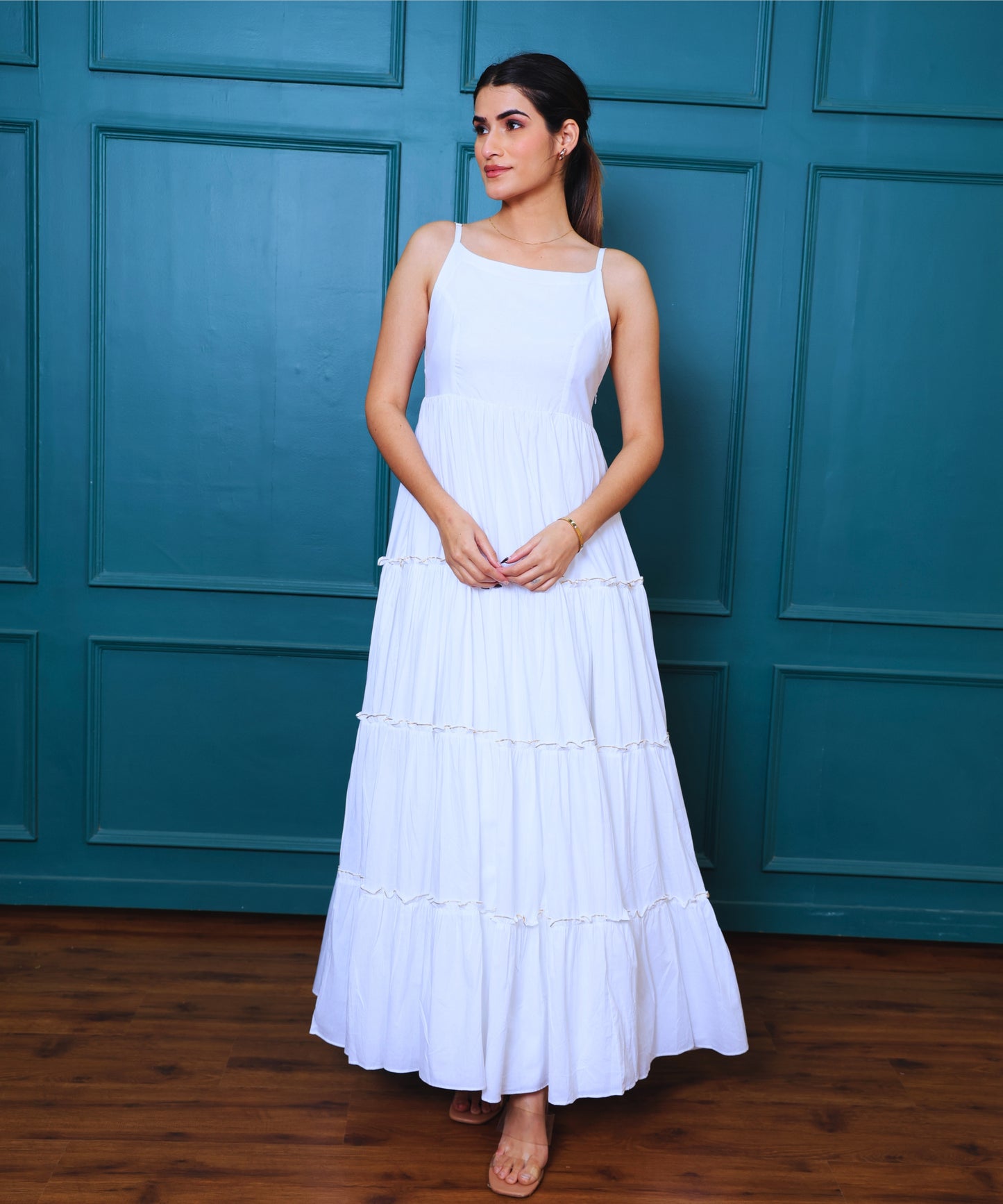 Pretty White Tier Dress