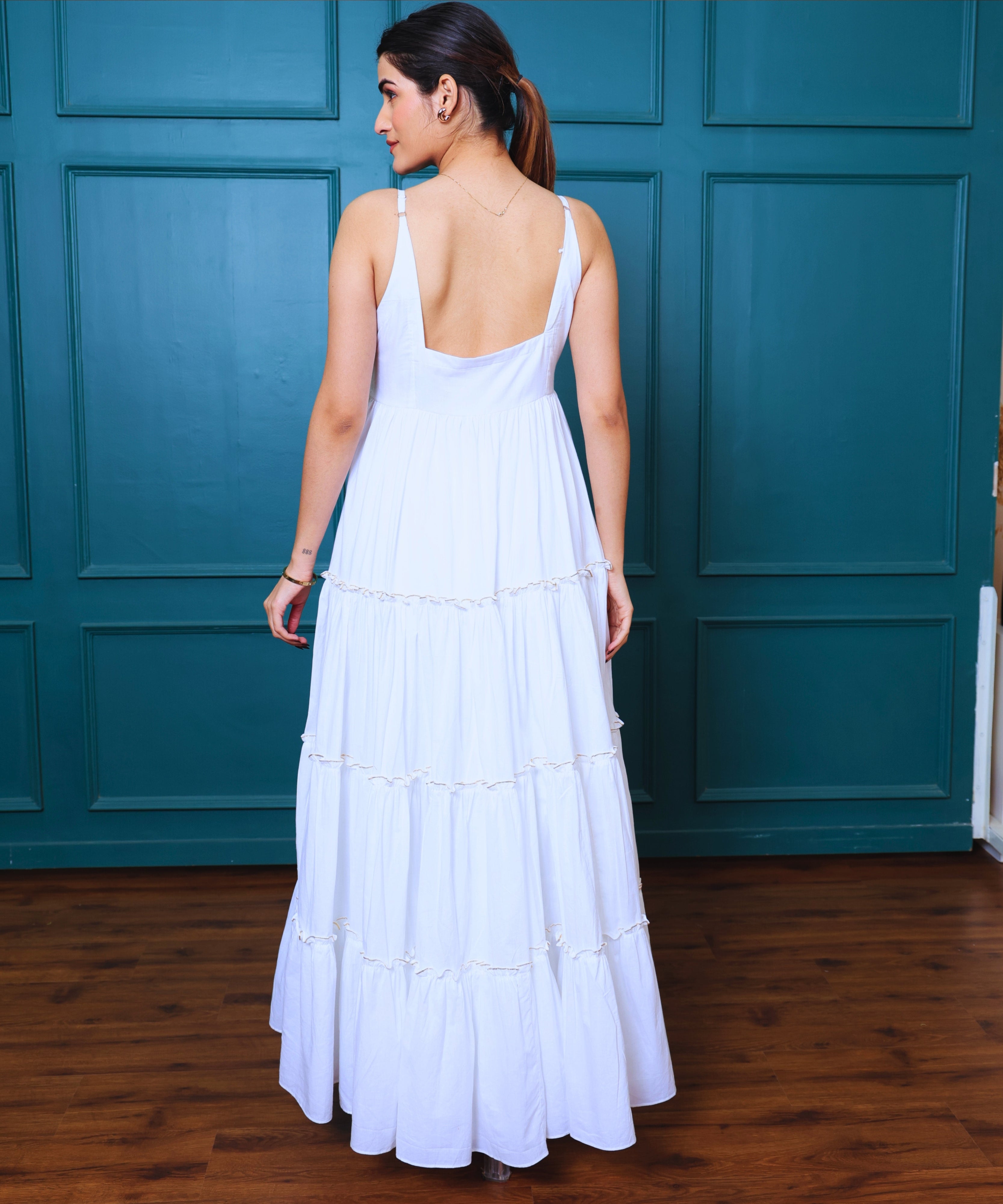 Pretty White Tier Dress