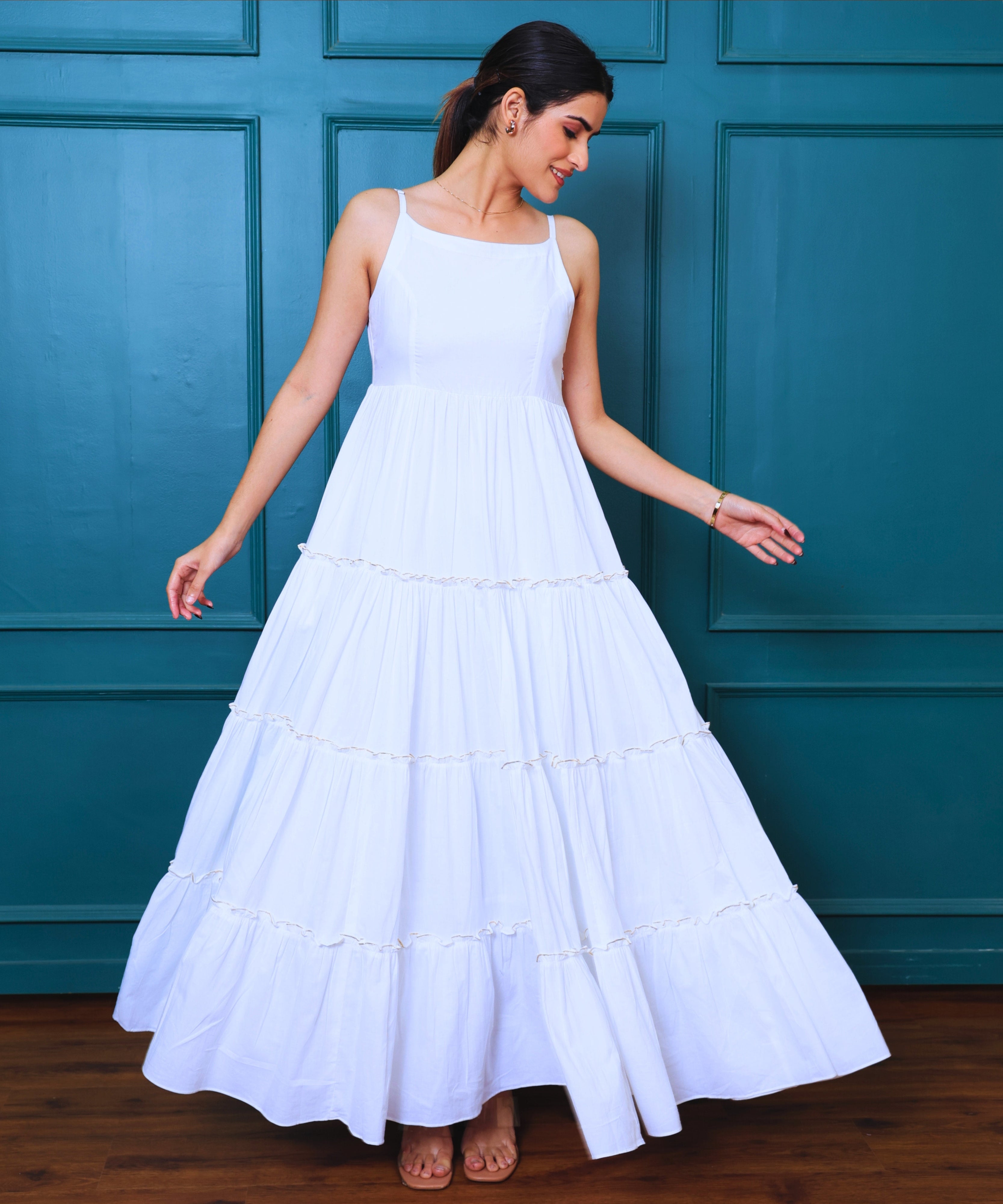 Pretty White Tier Dress