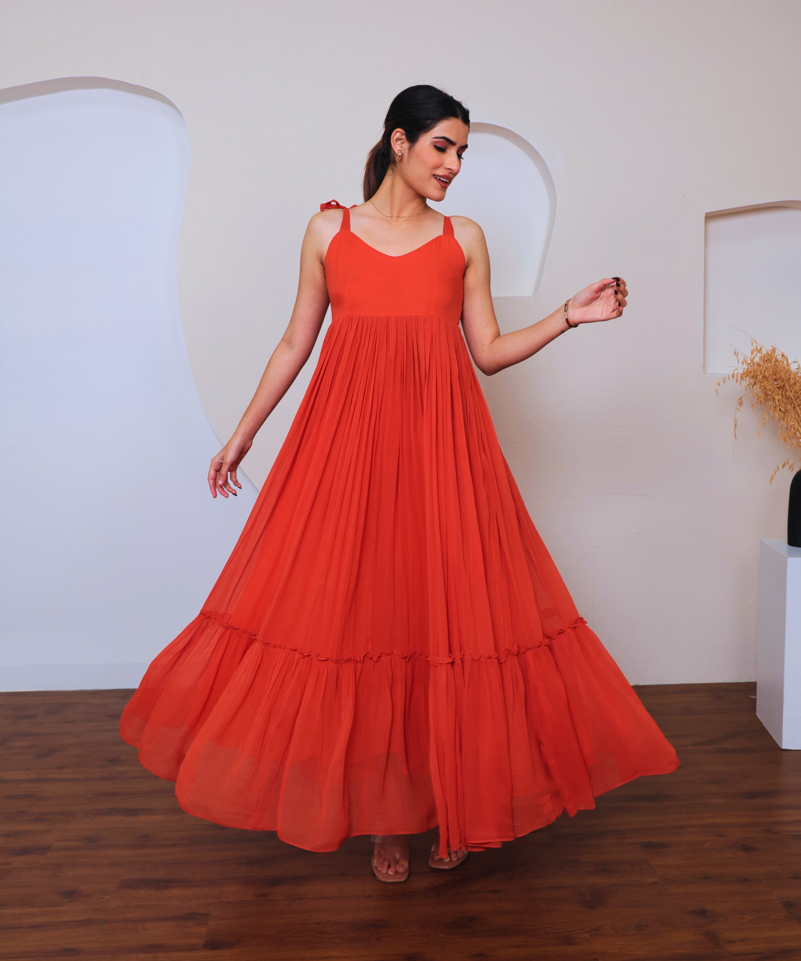 Orange Paradise Long Dress