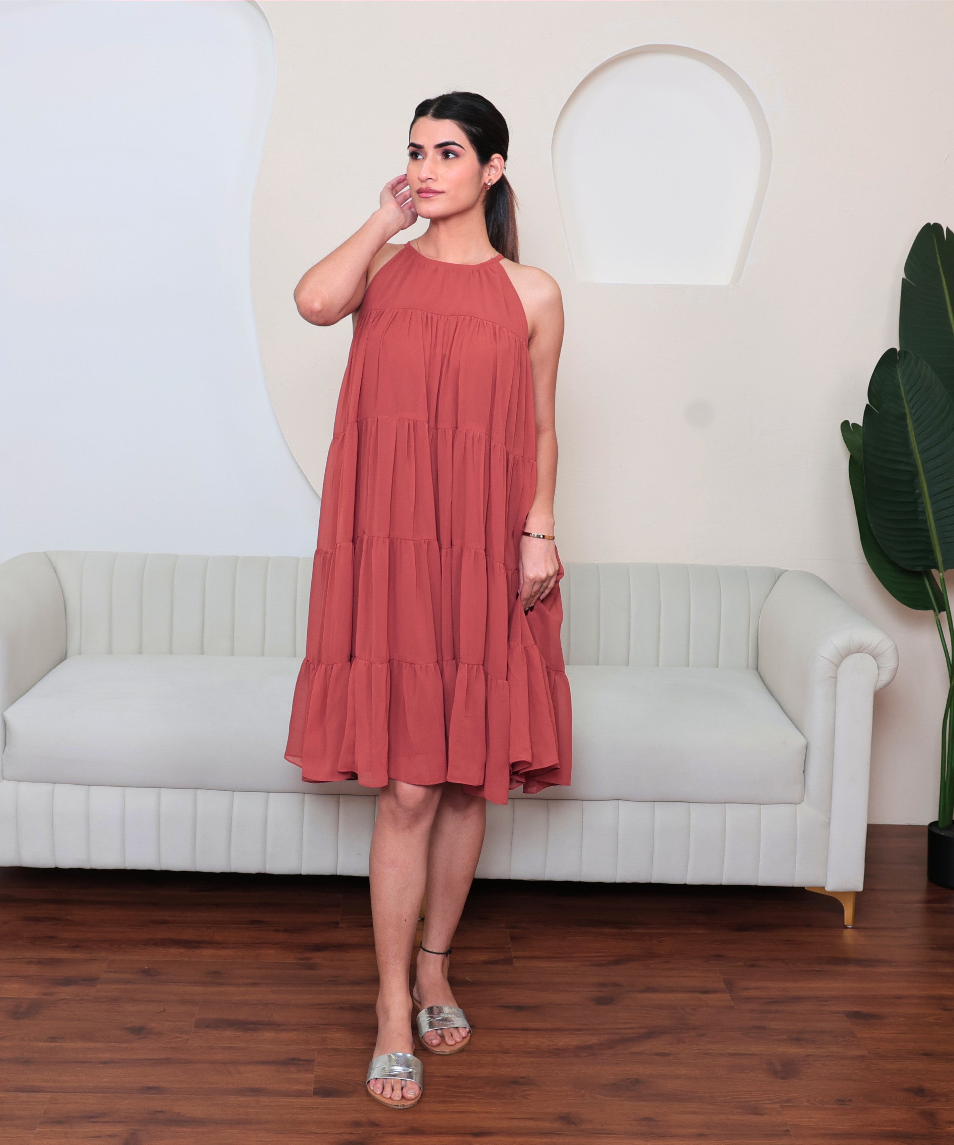 Rose Rust Short Dress