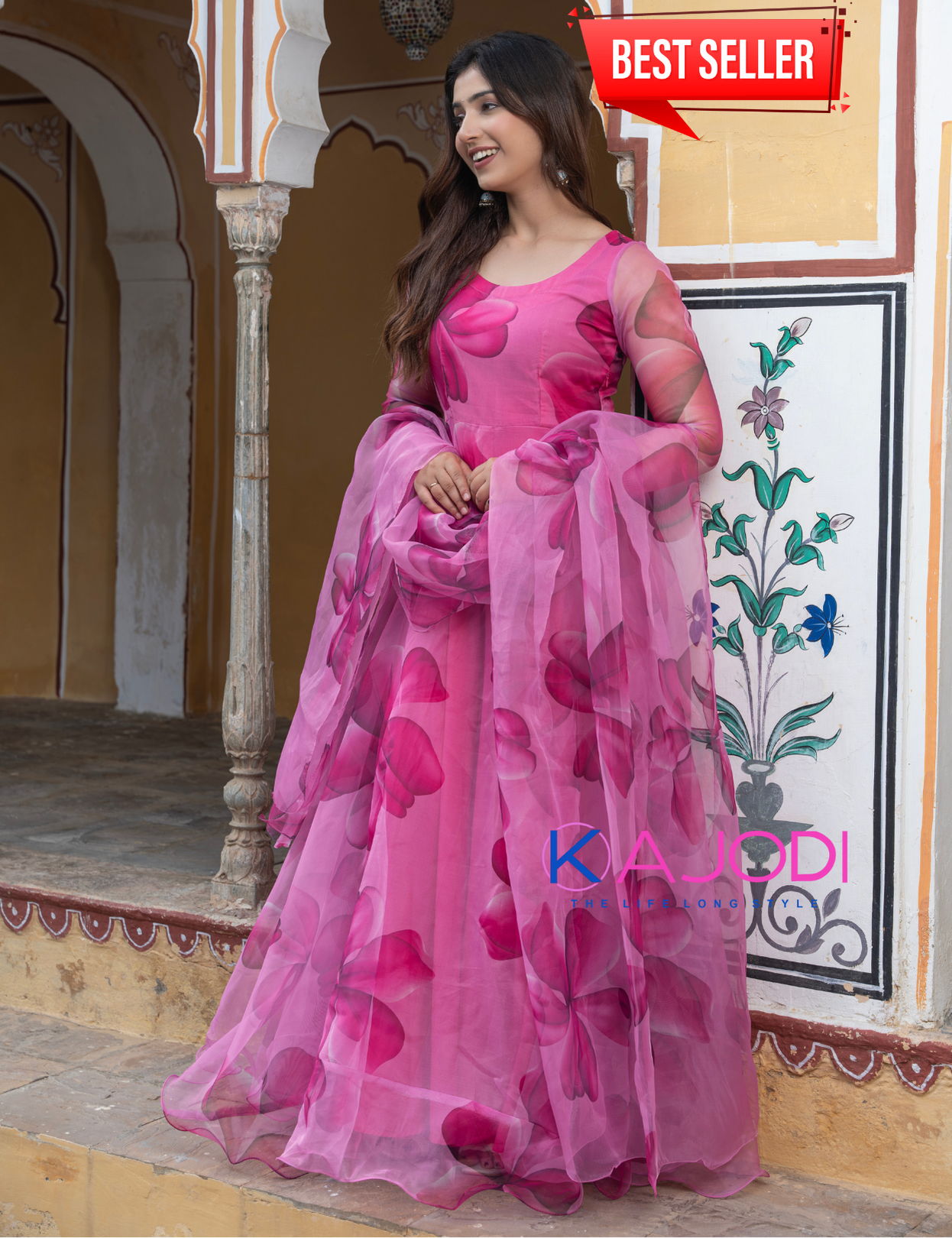 Kiya Organza Long Dress