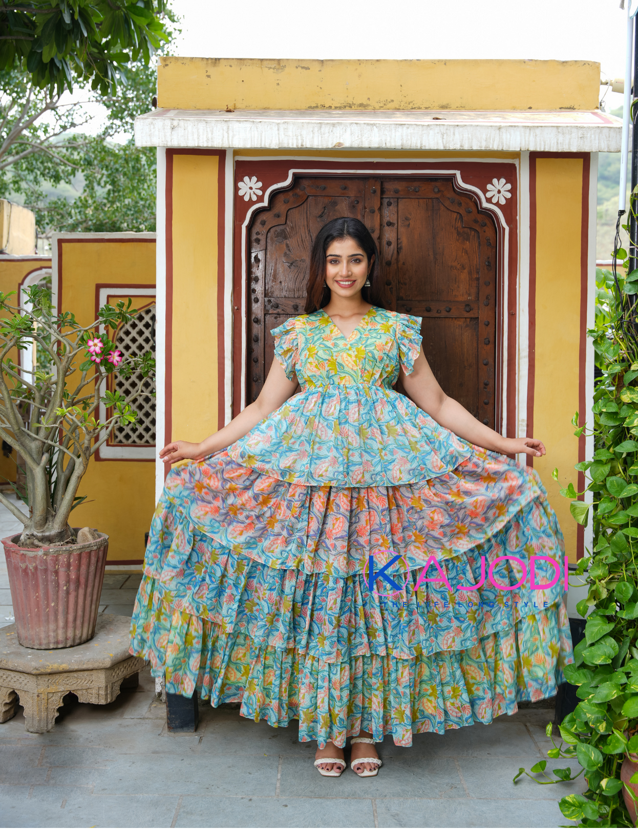 Multi Shade Sparkle Long Dress