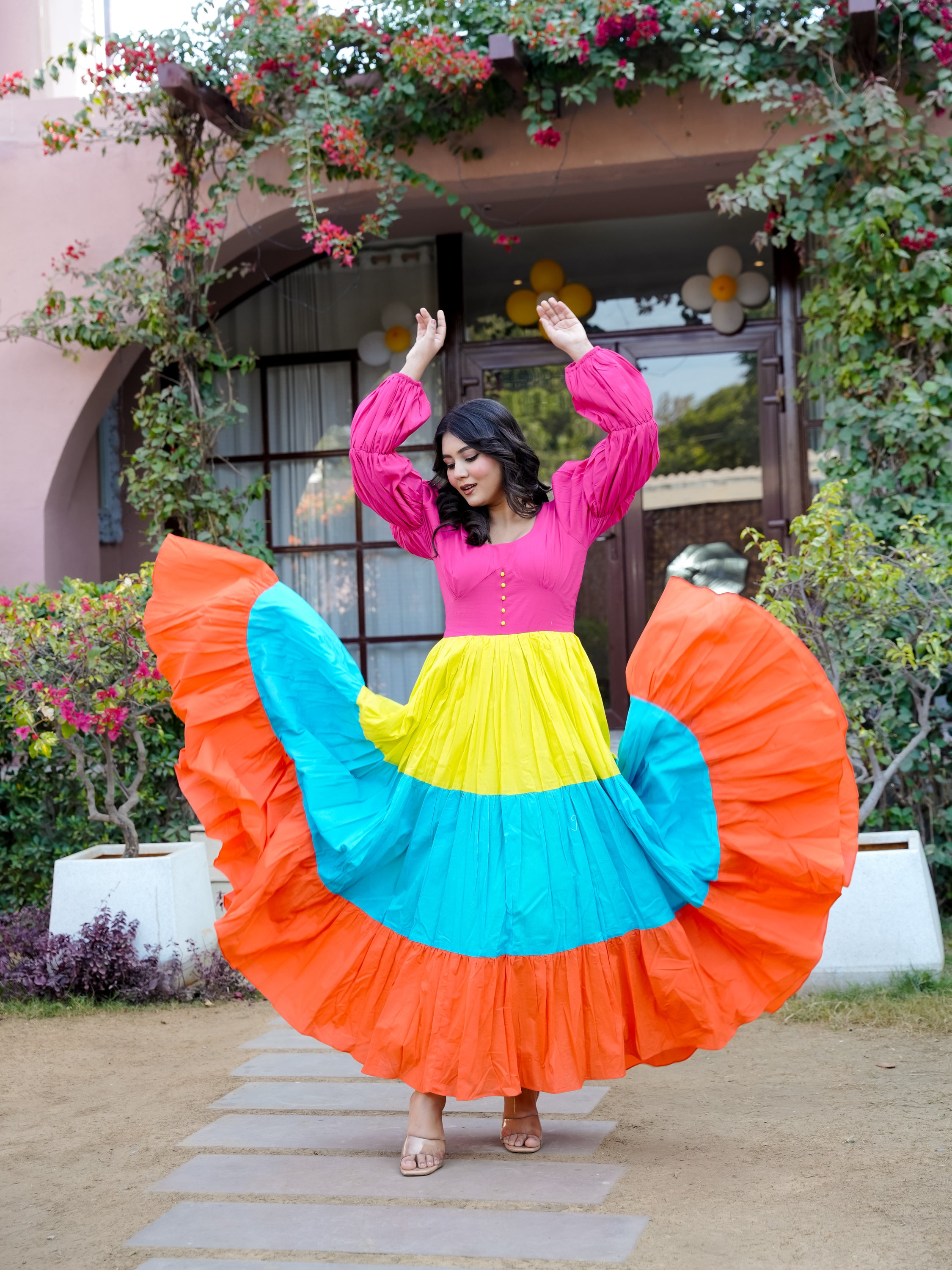 Rainbow Ball Gown Dress
