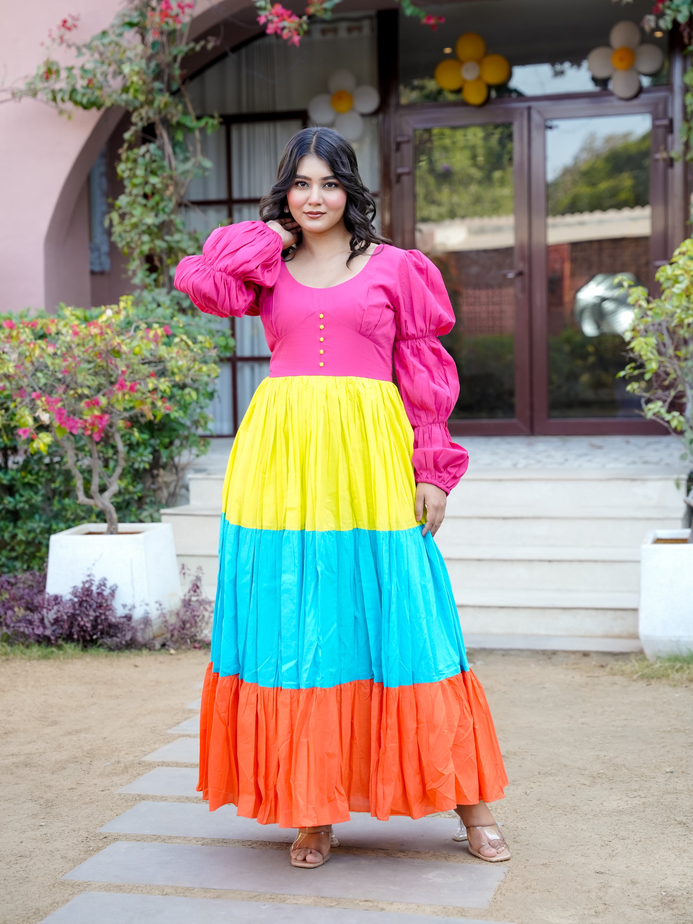 Rainbow Ball Gown Dress