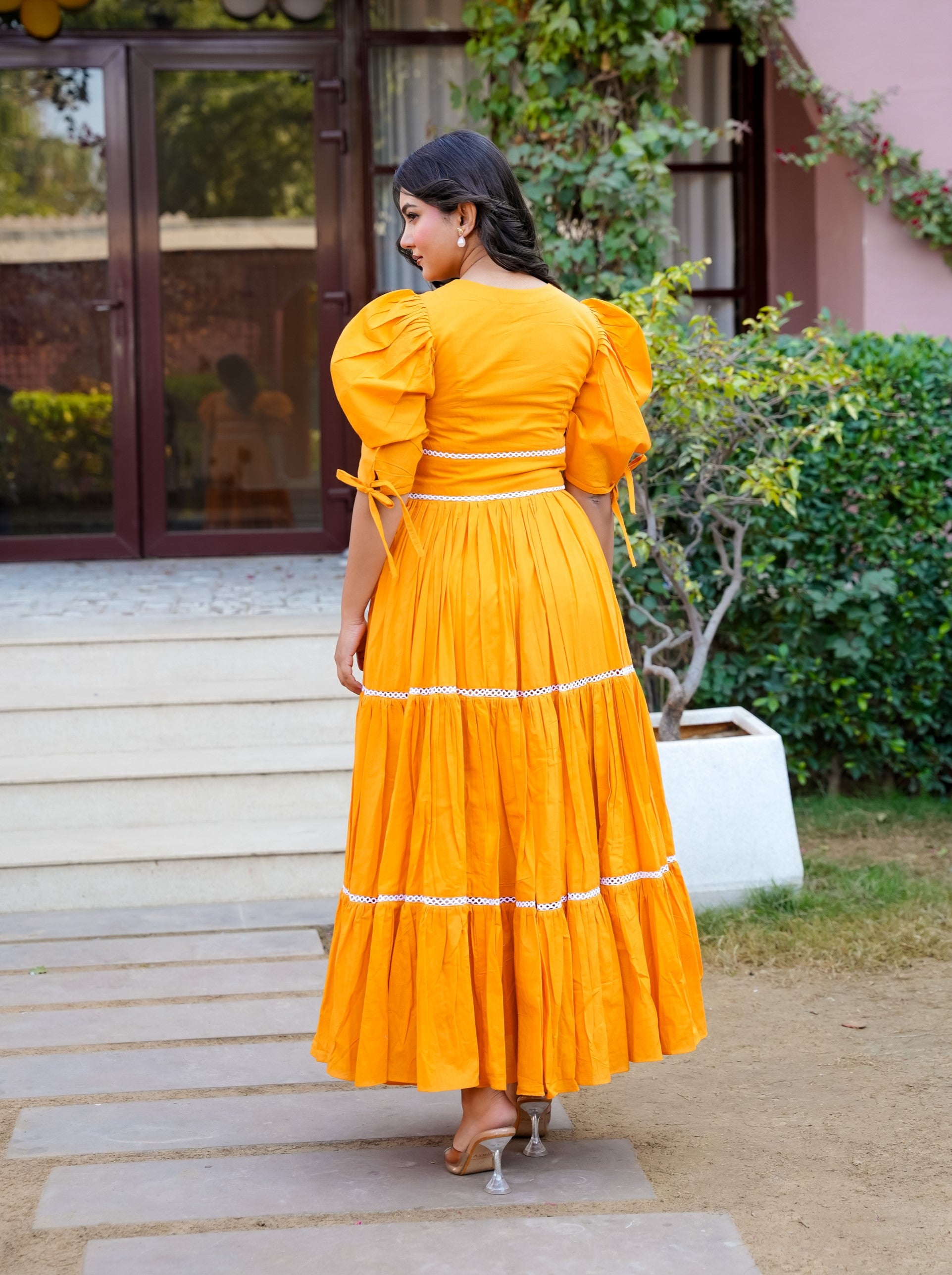 Orange Candy Pretty Cotton Dress