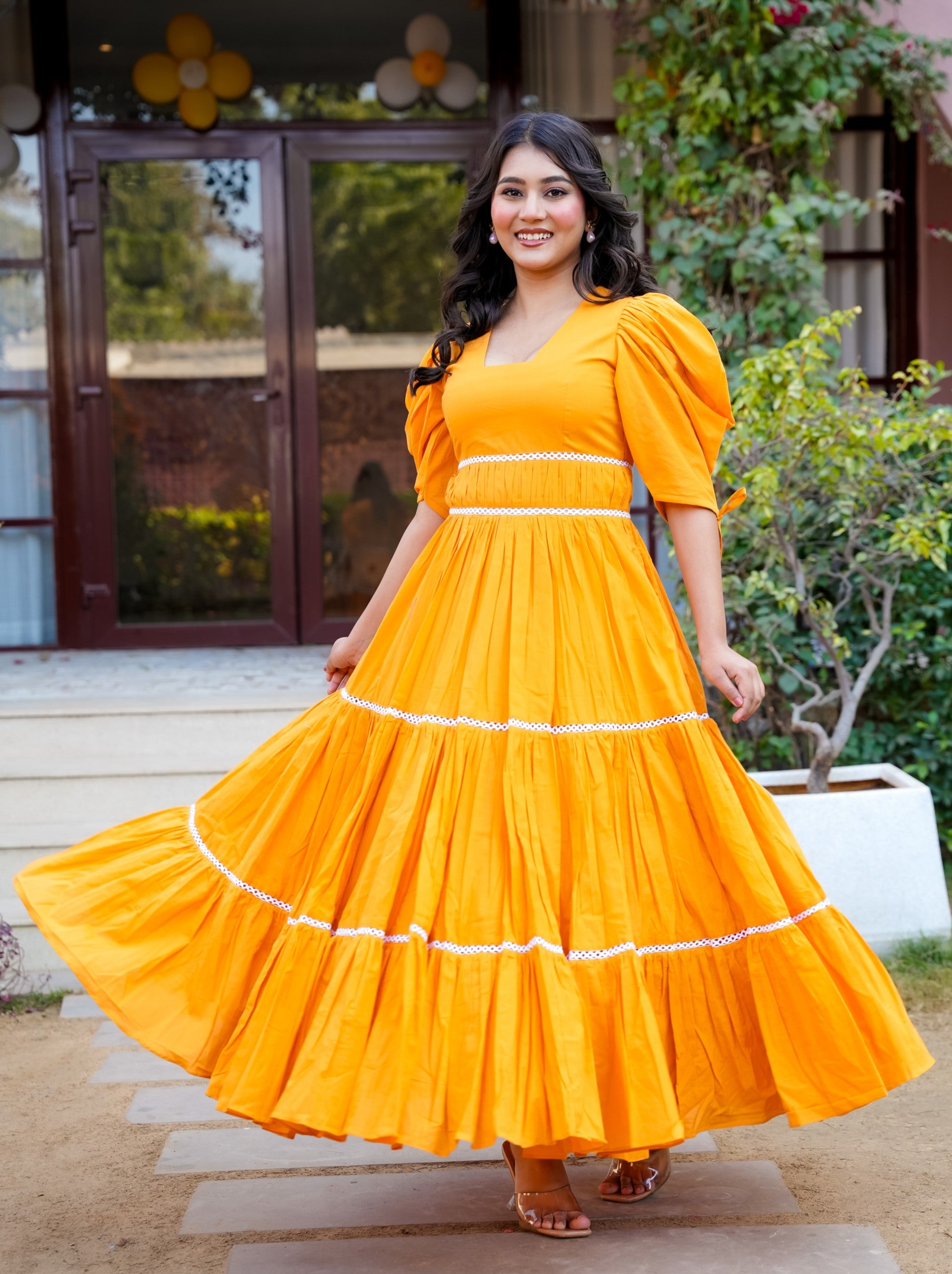 Orange Candy Pretty Cotton Dress