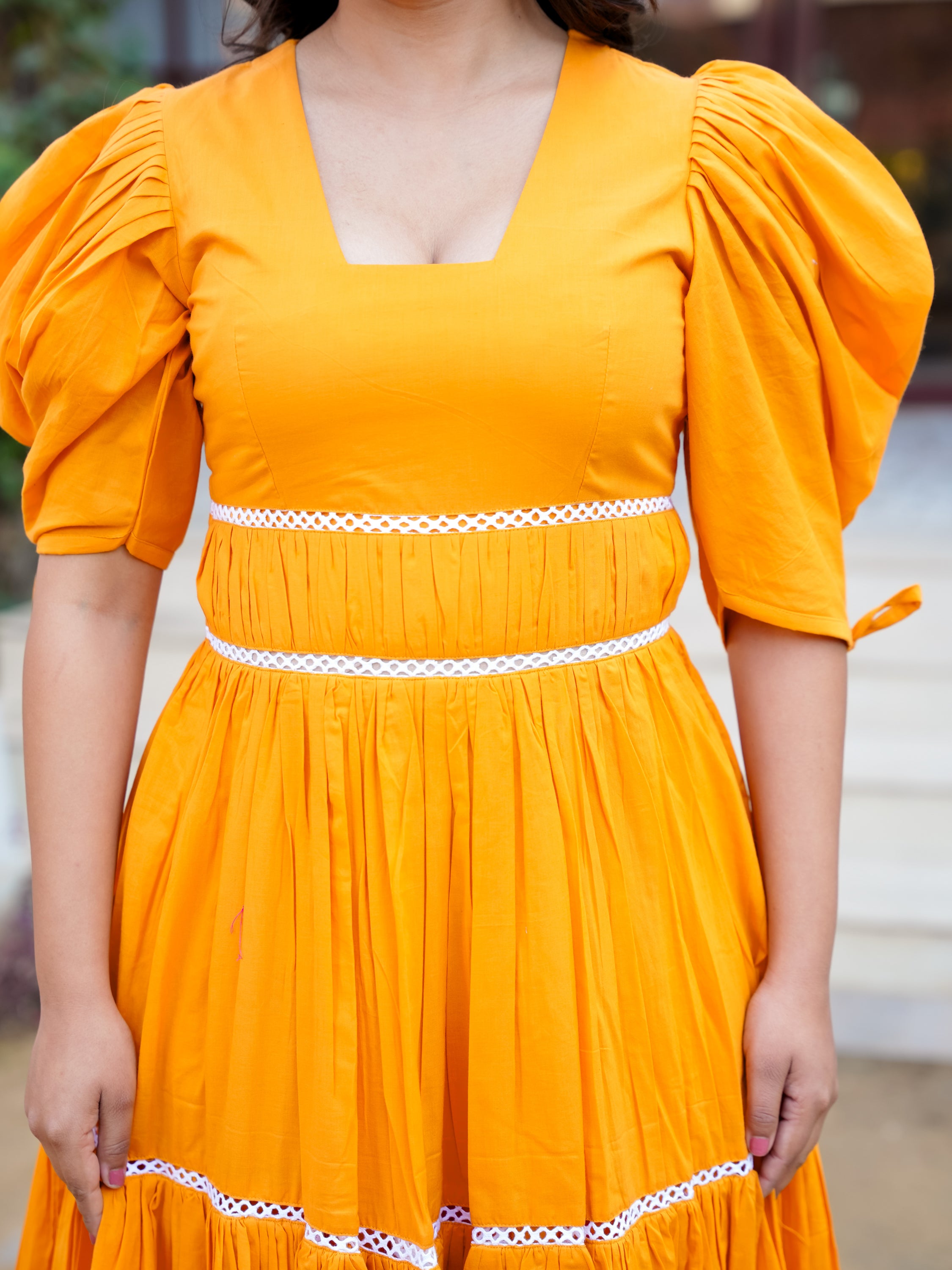 Orange Candy Pretty Cotton Dress