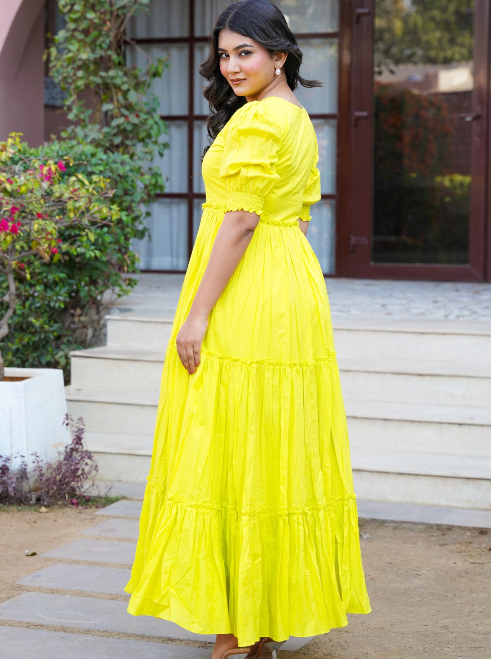 Lemon Beauty Cotton Long Dress