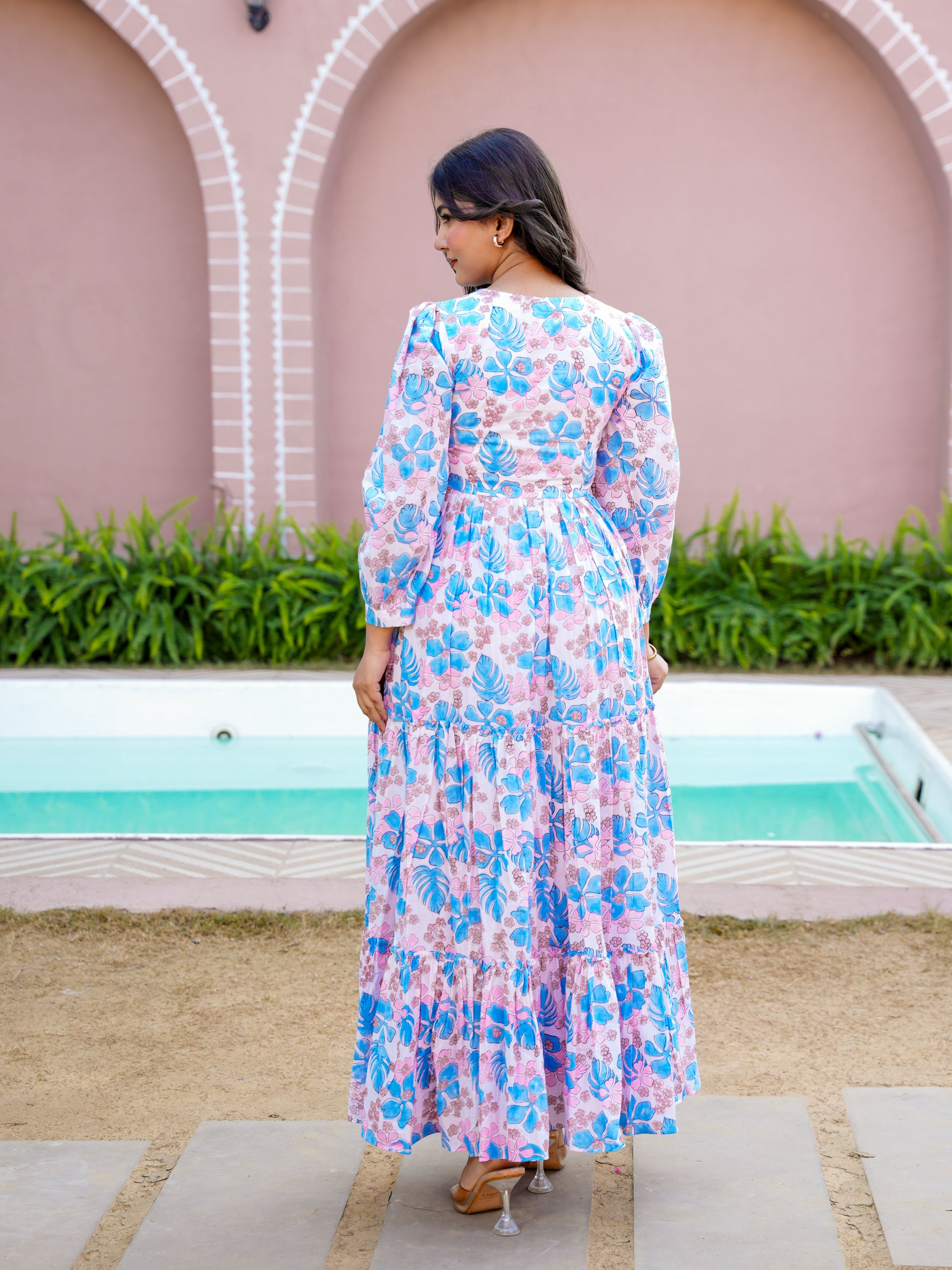 Zenny Cotton Floral Dress