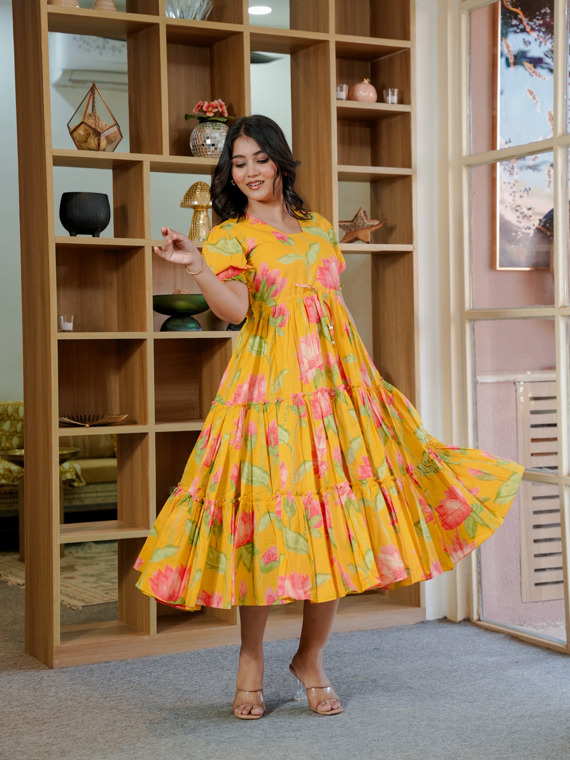 Elina Cotton Floral Dress