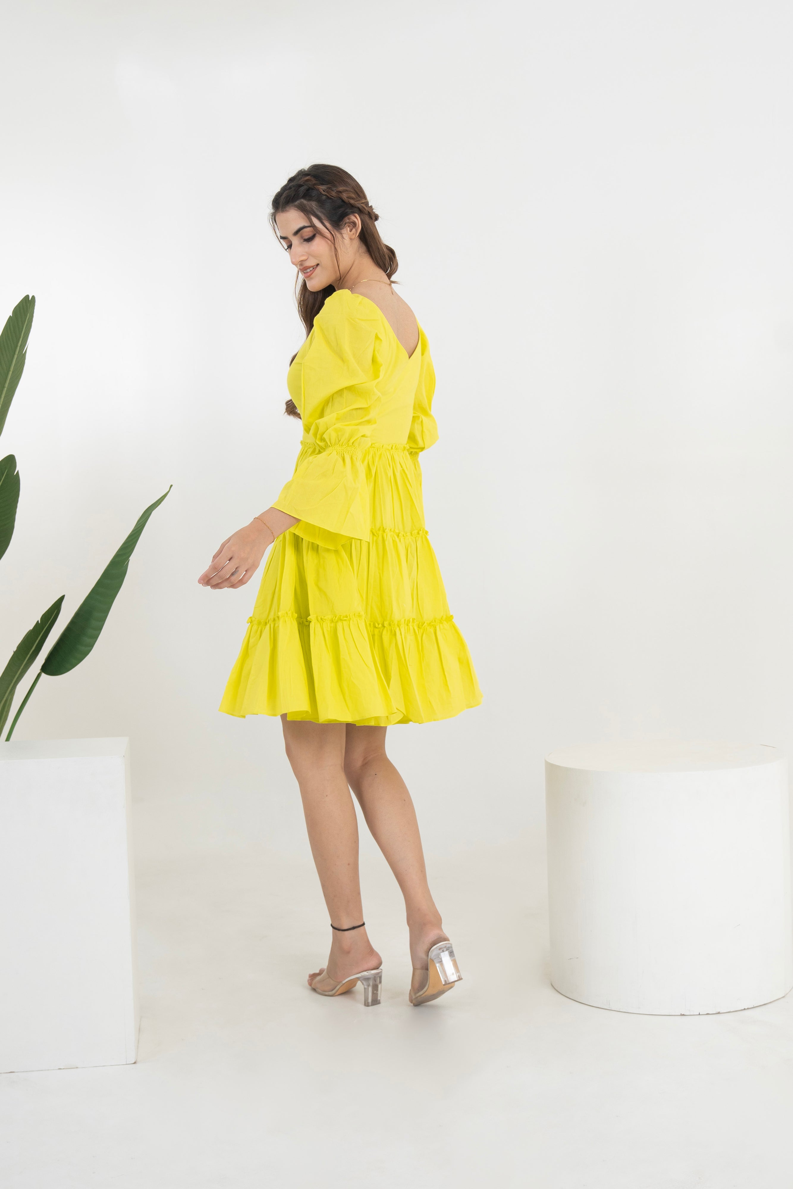 Lamy Solid Short Dress