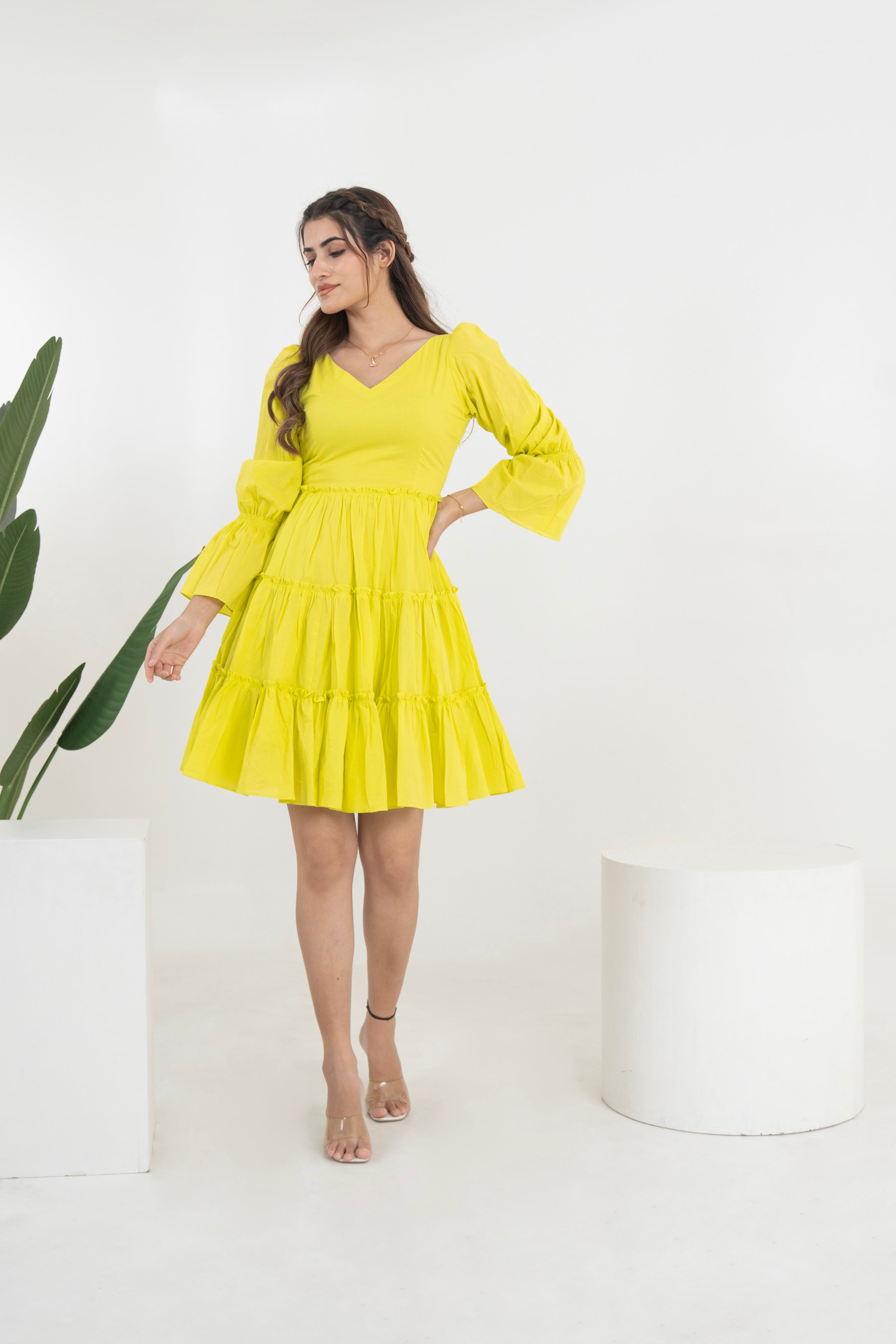 Lamy Solid Short Dress