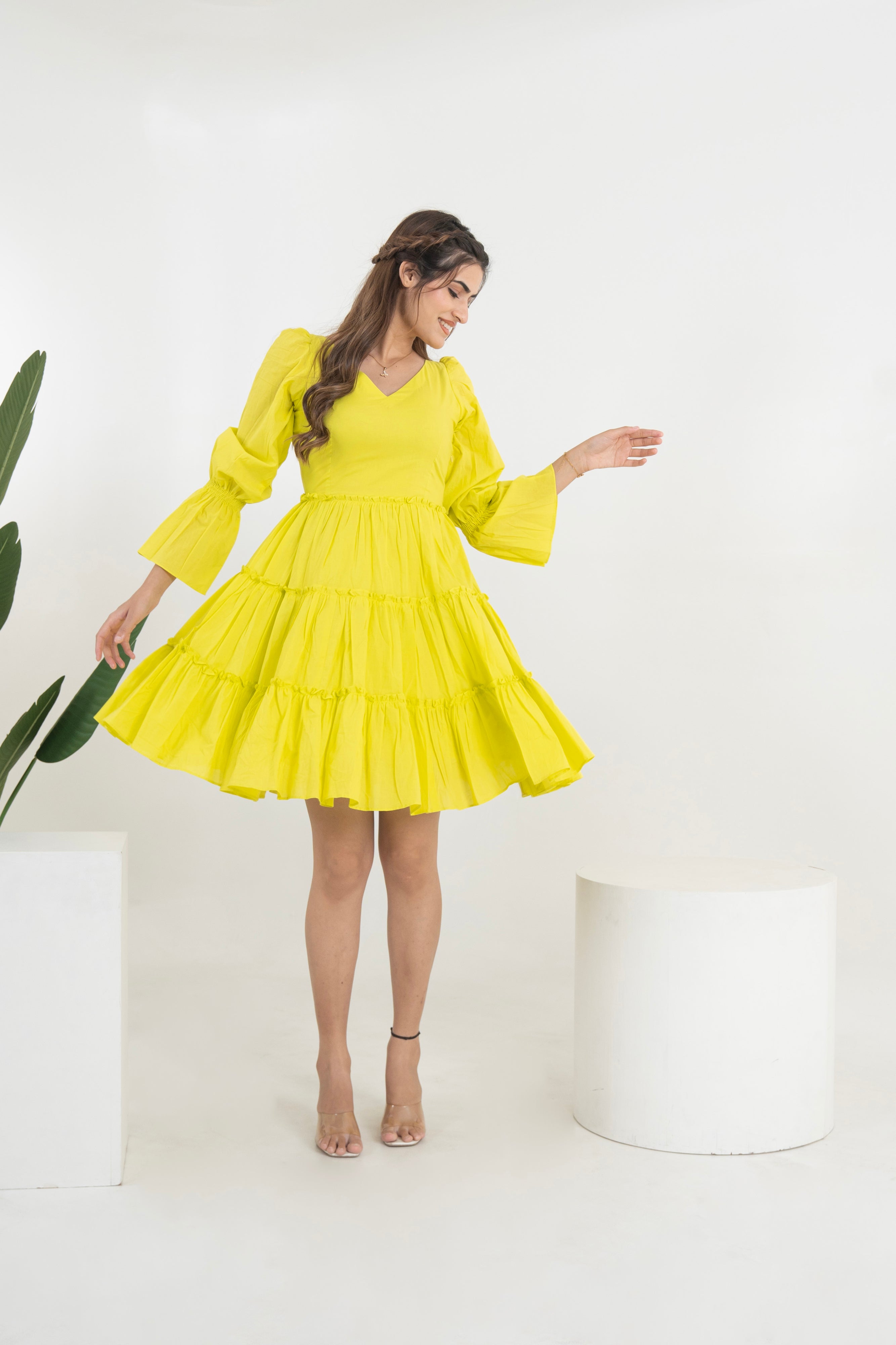 Lamy Solid Short Dress