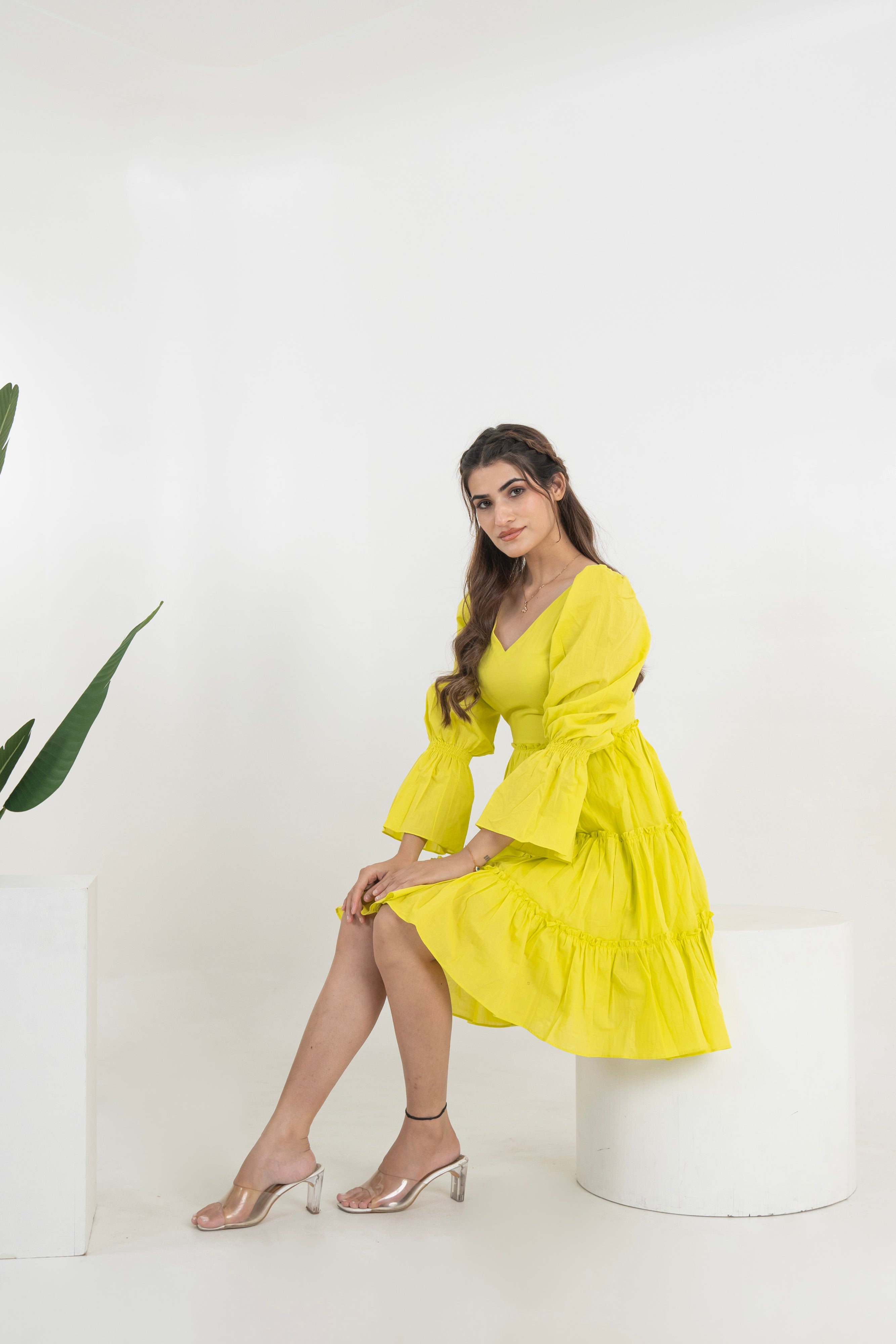 Lamy Solid Short Dress