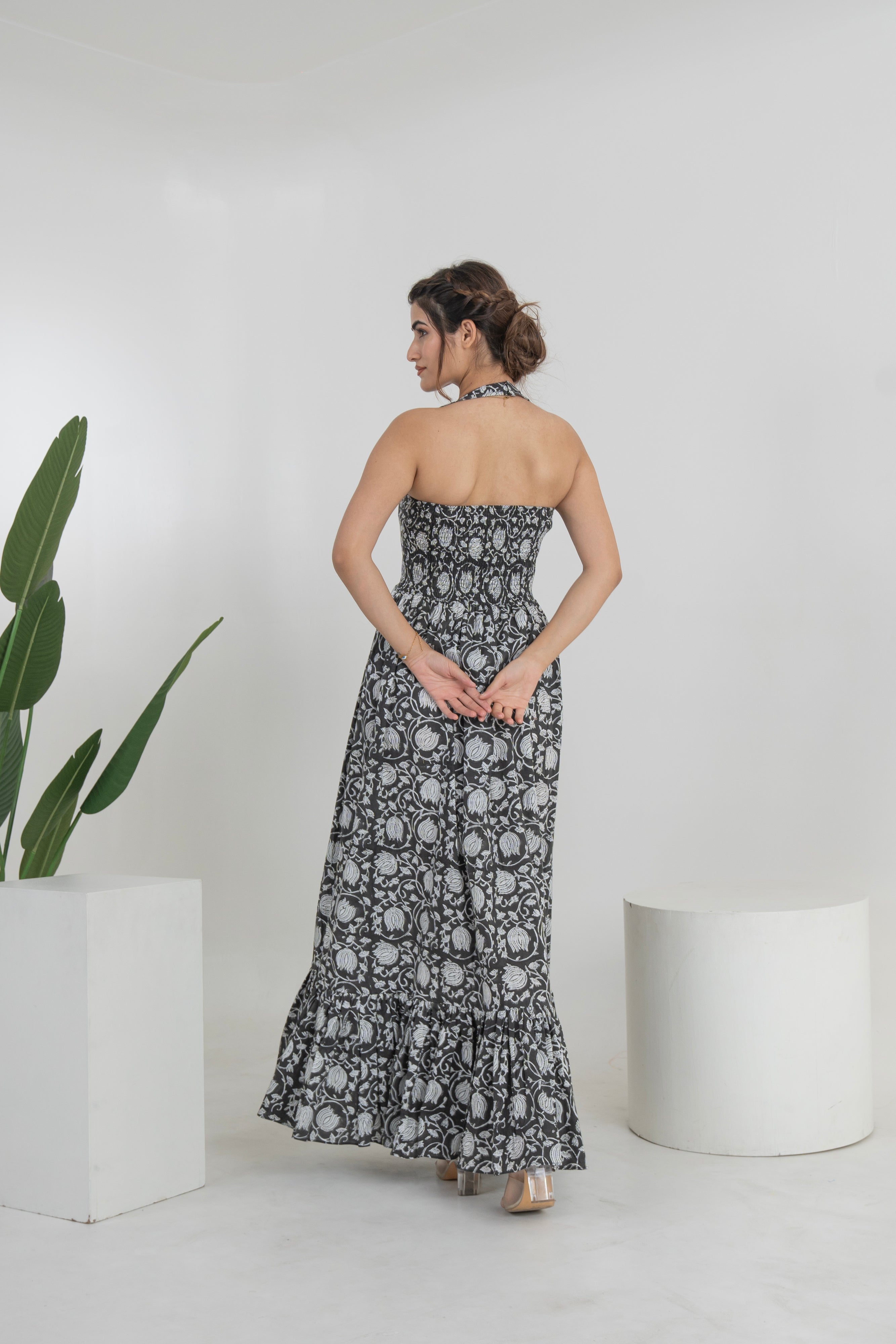 Senon Cotton Tier Long Dress