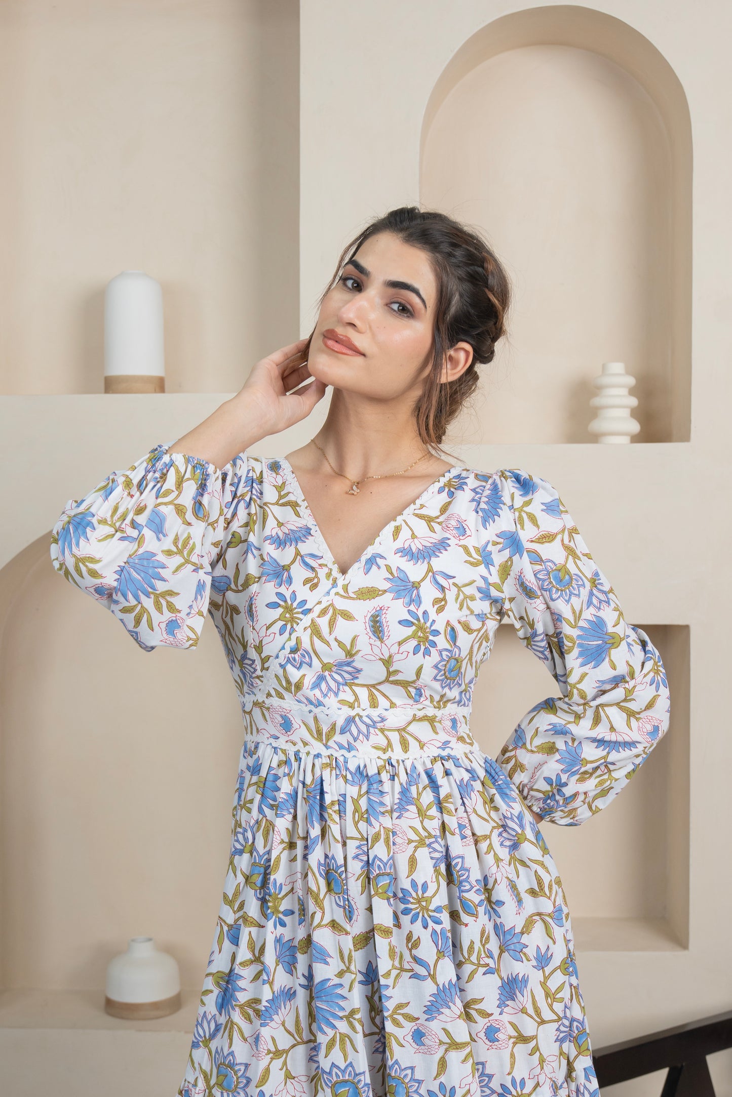 Fardeen Cotton Long Tier Dress