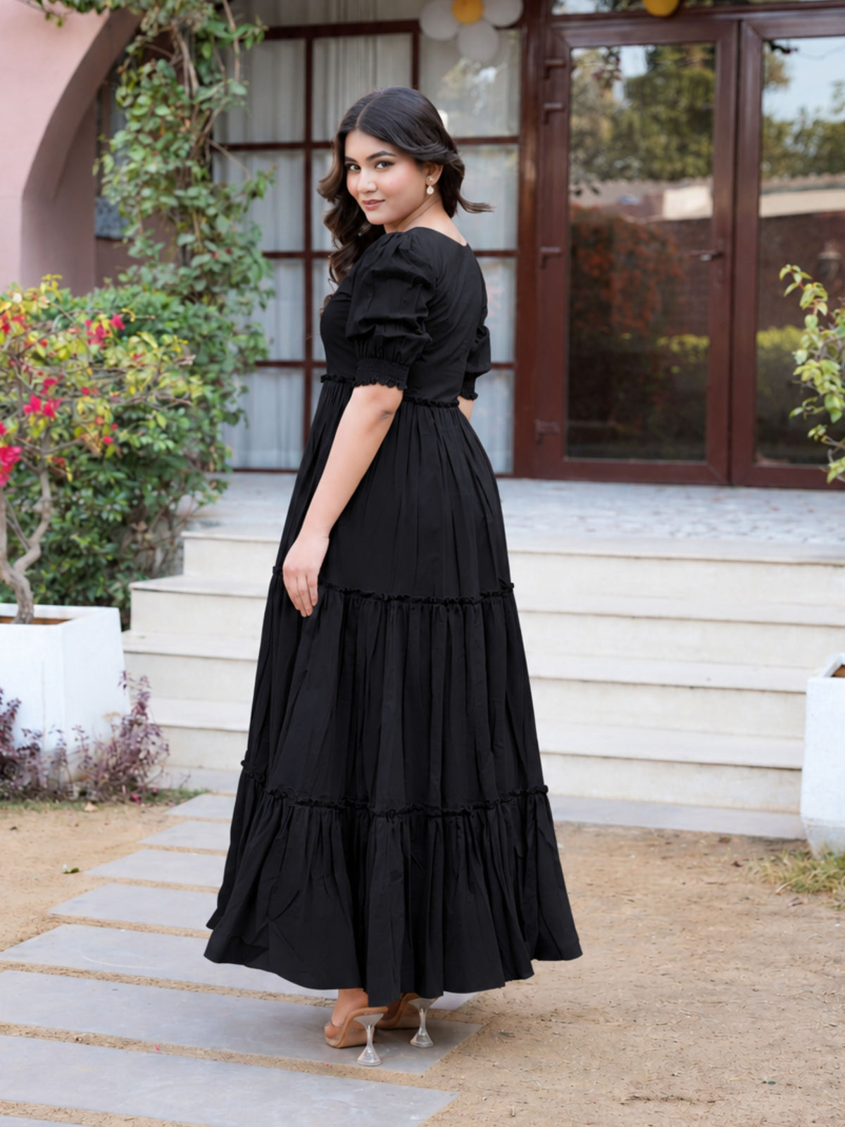 Chic Black Western Dress