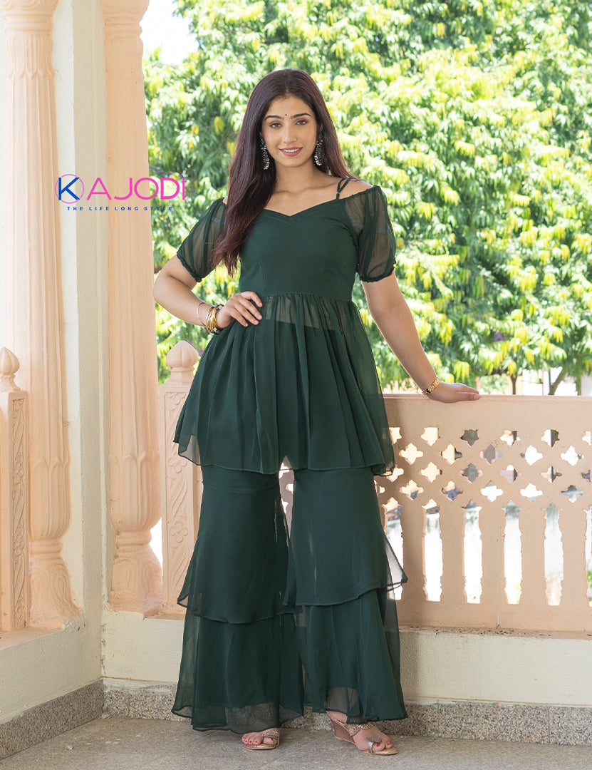 Noori Georgette Sharara Set
