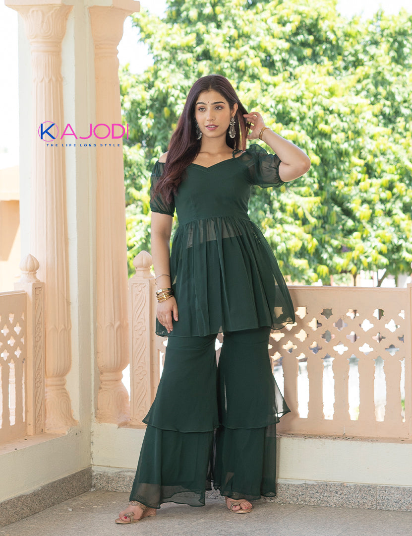 Noori Georgette Sharara Set