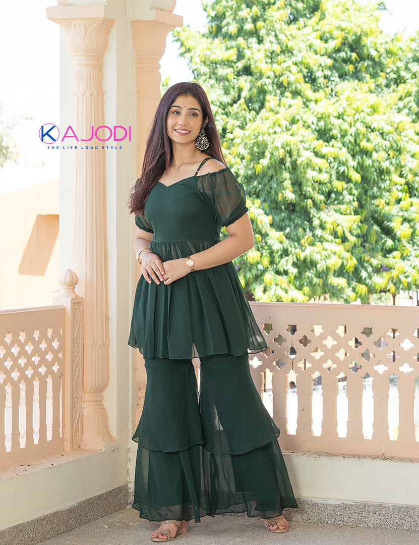 Noori Georgette Sharara Set