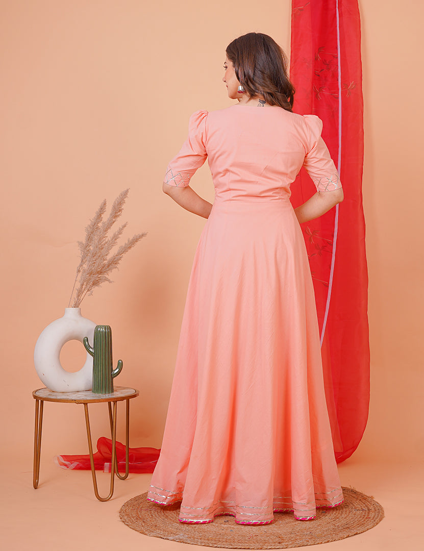 Niharika Long Dress With Dupatta (2 Nos in 1 Set)