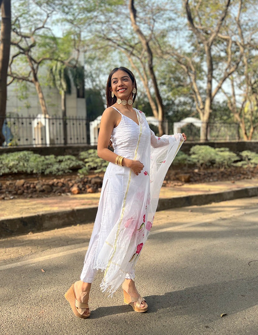 White Gorgeous Kurta Sets