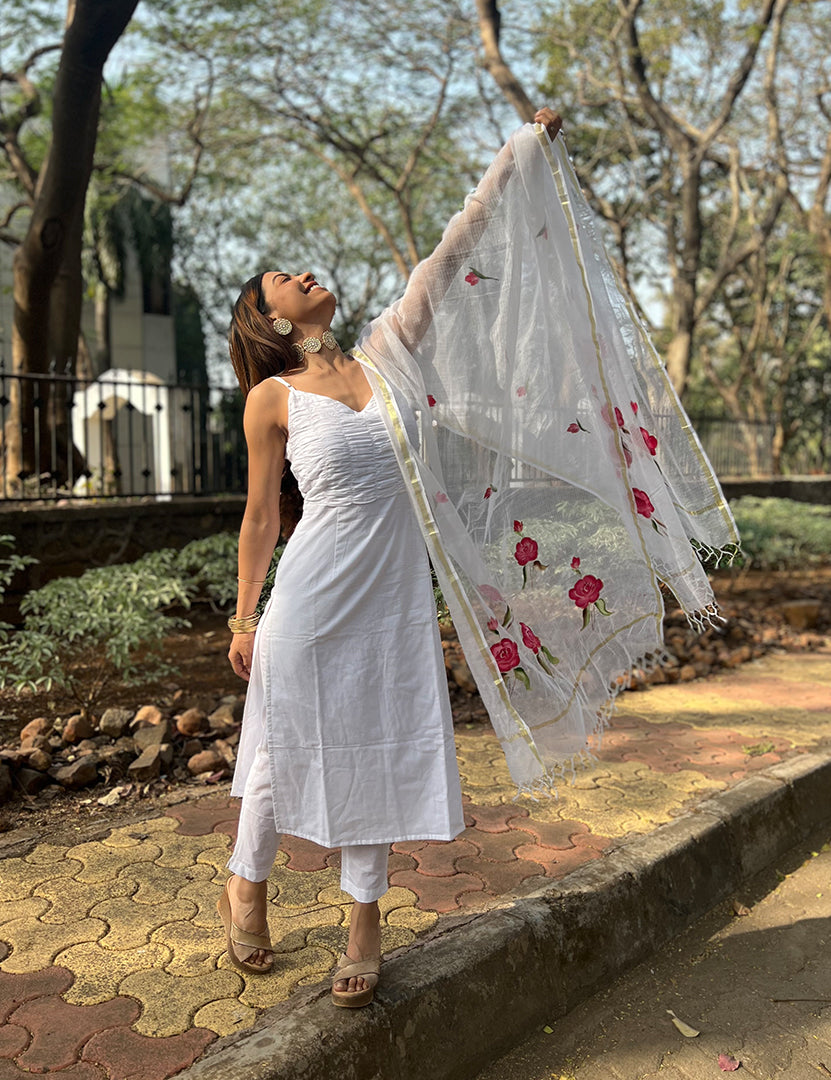 White Gorgeous Kurta Sets