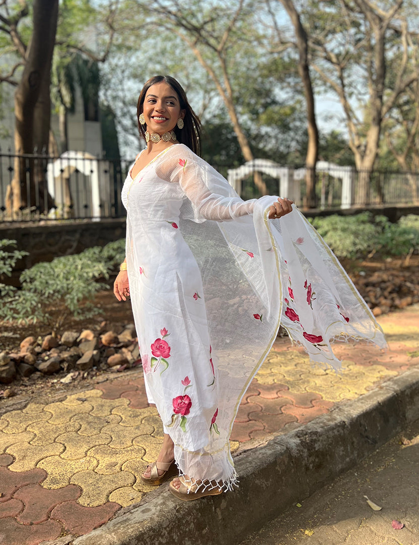 White Gorgeous Kurta Sets