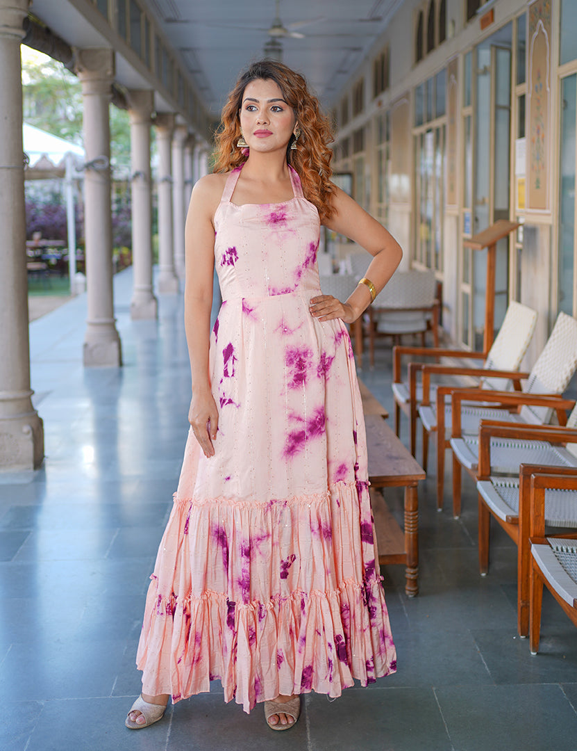 Butki Flared Tie-Dye Dress