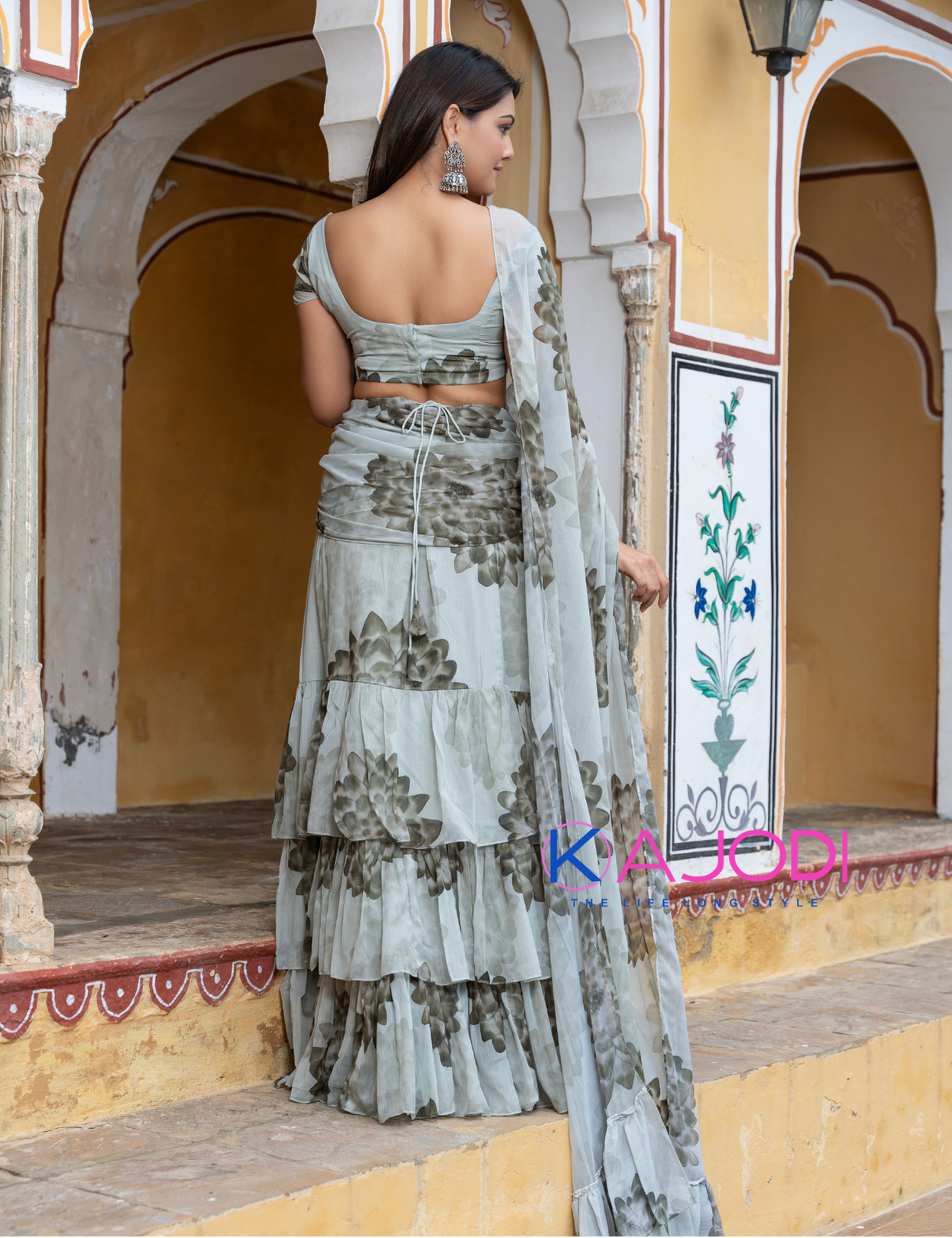 Chiffon saree dress clearance design