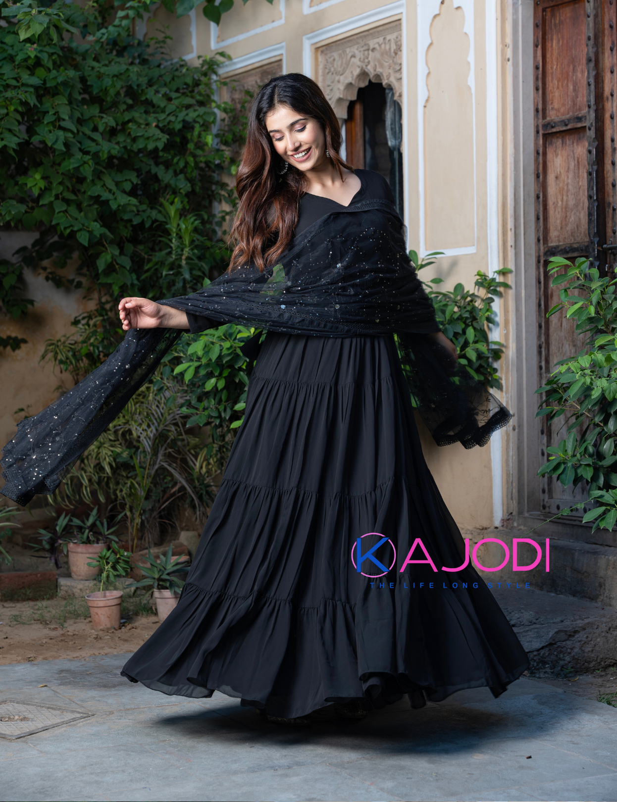 Mughal Black Long Dress