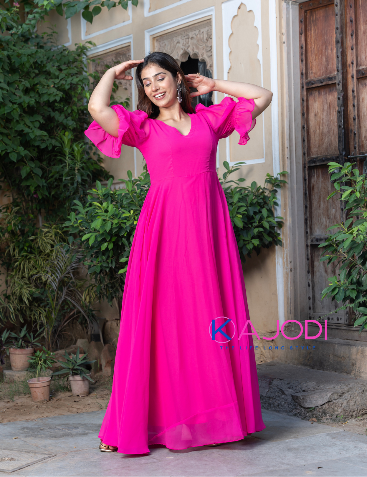 Pink Gulabi Long Dress