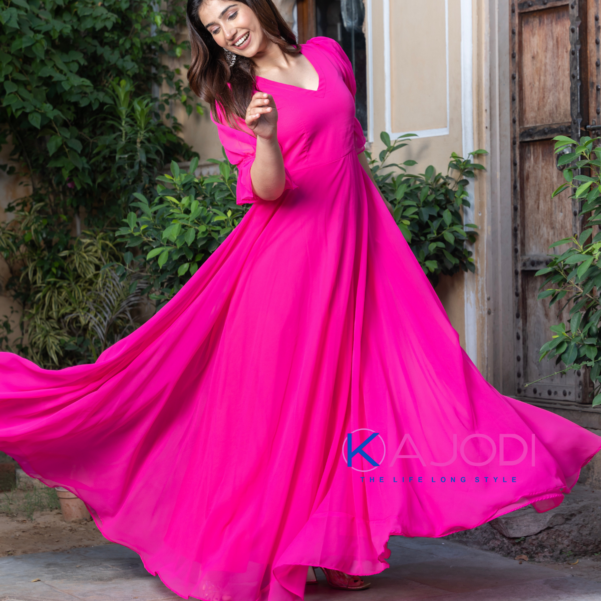 Pink Gulabi Long Dress