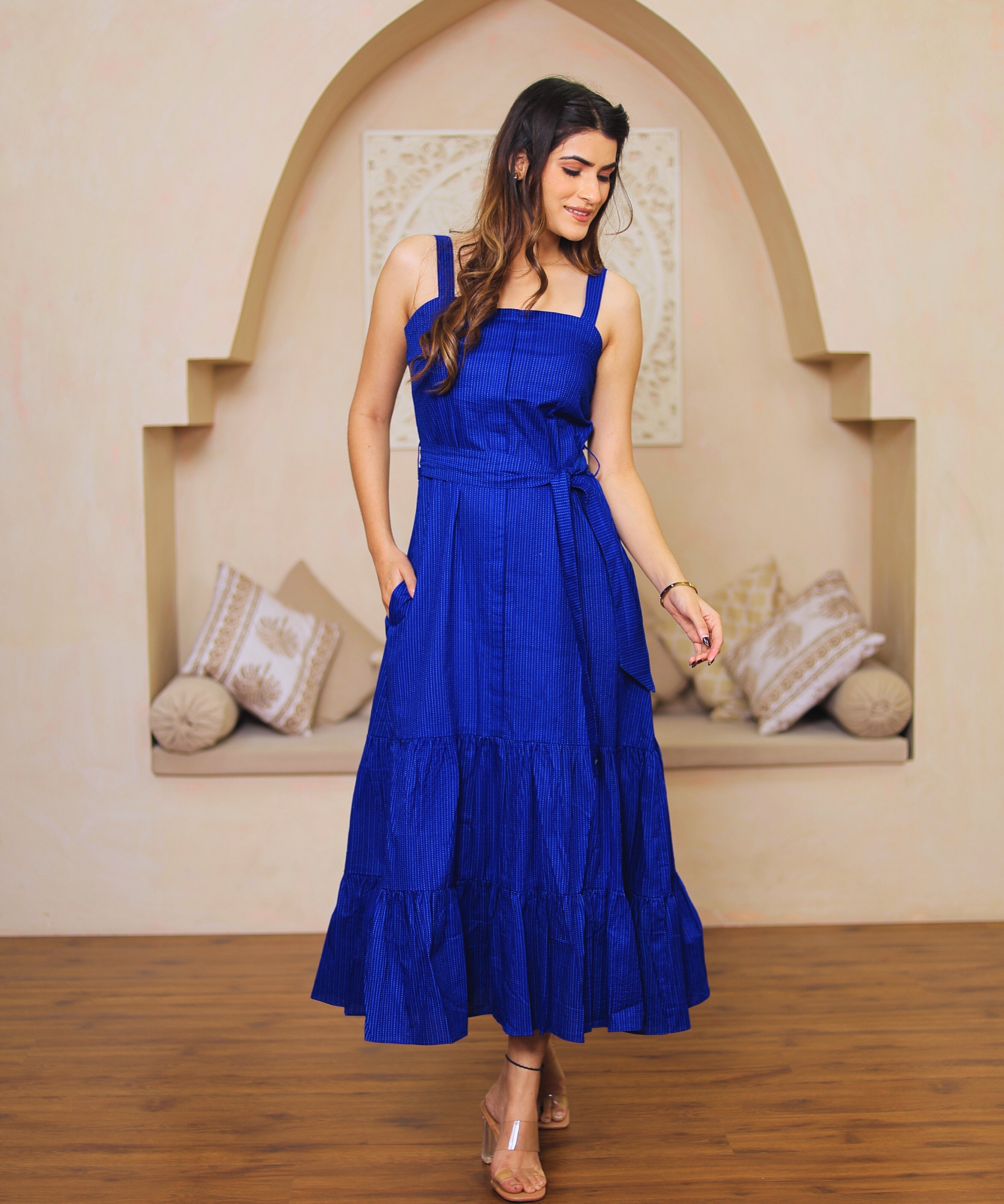 Dazzling in Blue Dress