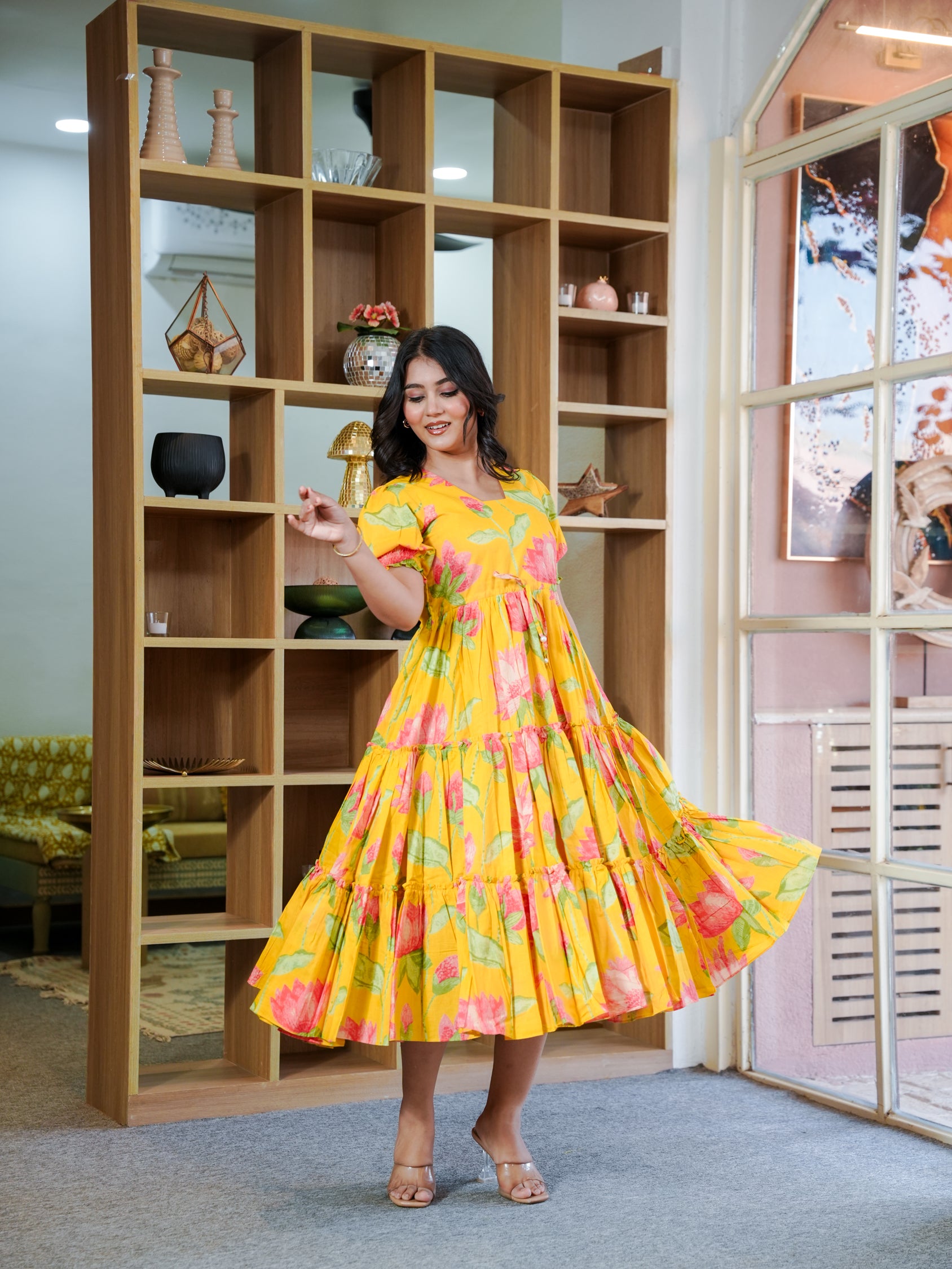 Elina Cotton Floral Dress