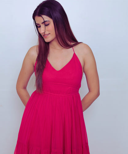 Pink Backless Eva Dress