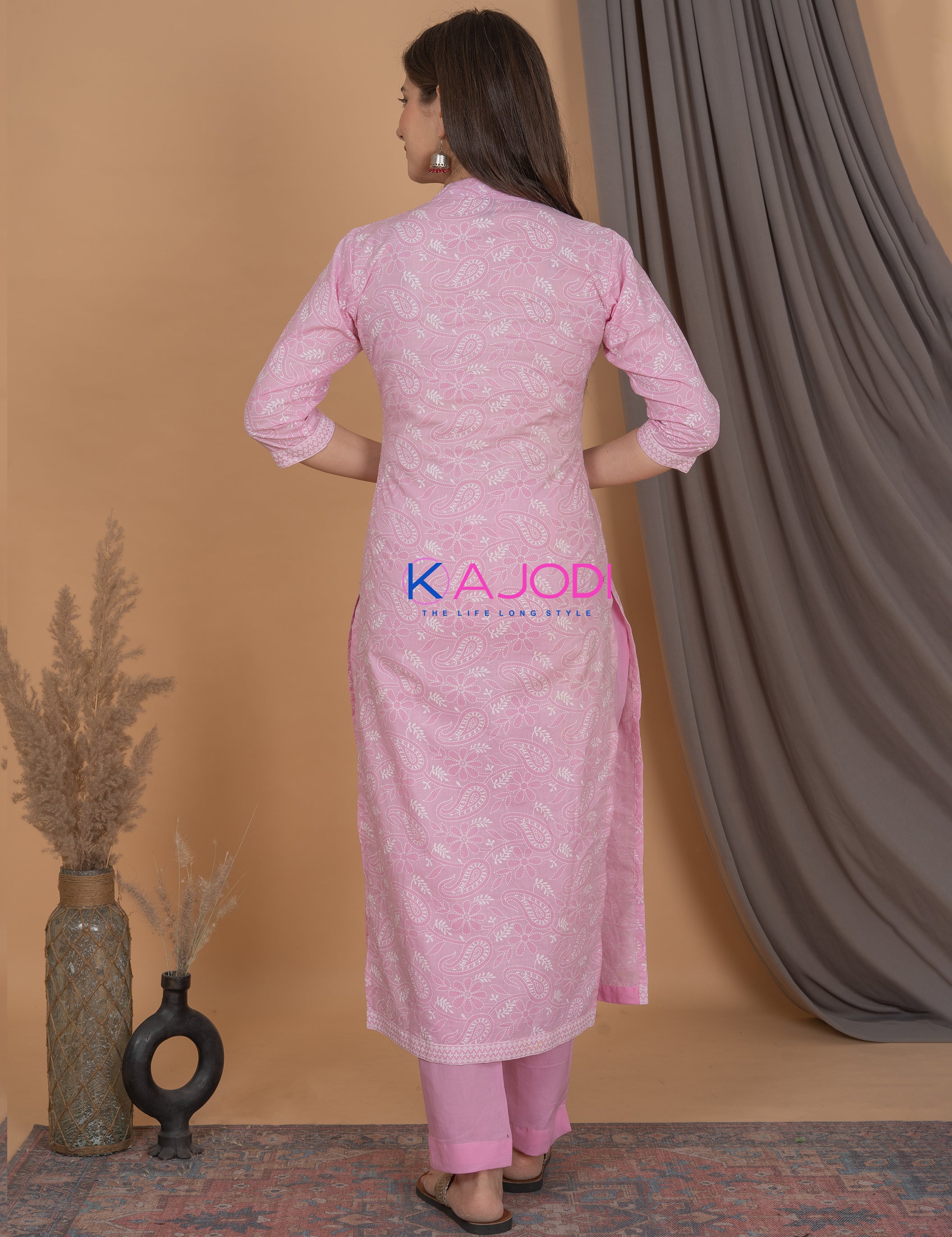 Marina Pink Cotton Kurta Set