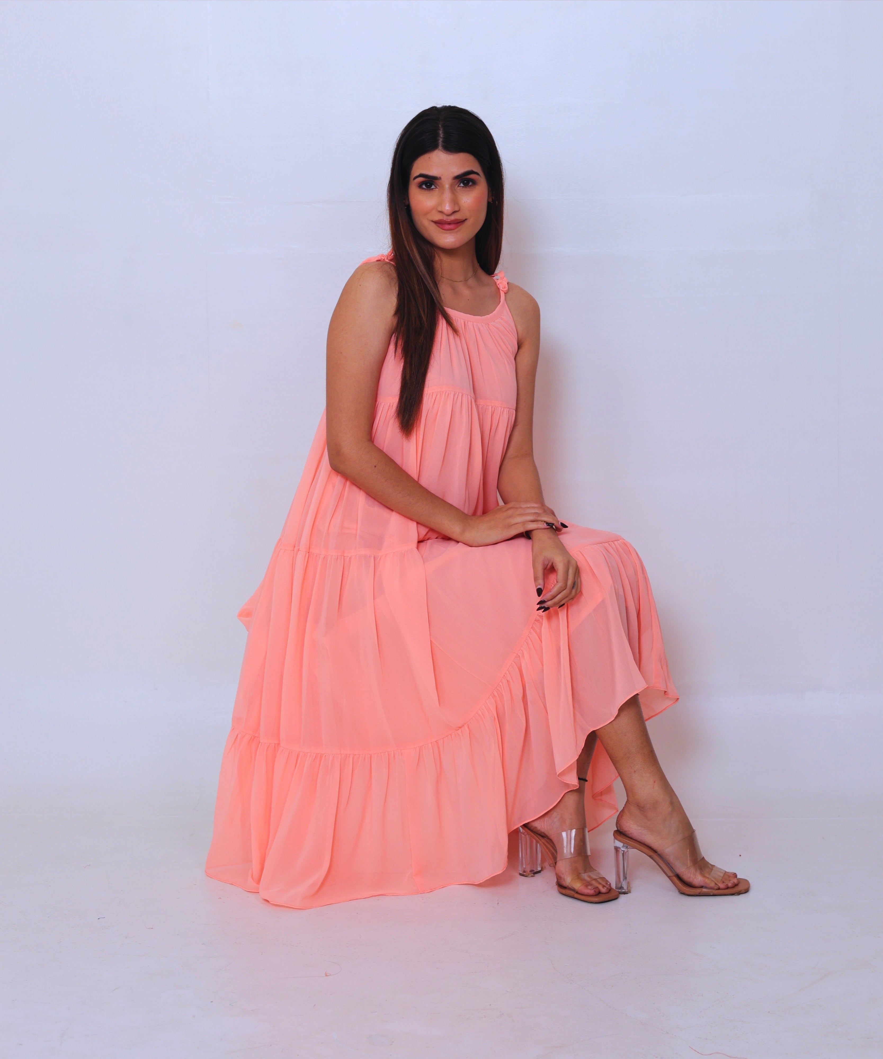 Rose Tier Sleeveless Dress