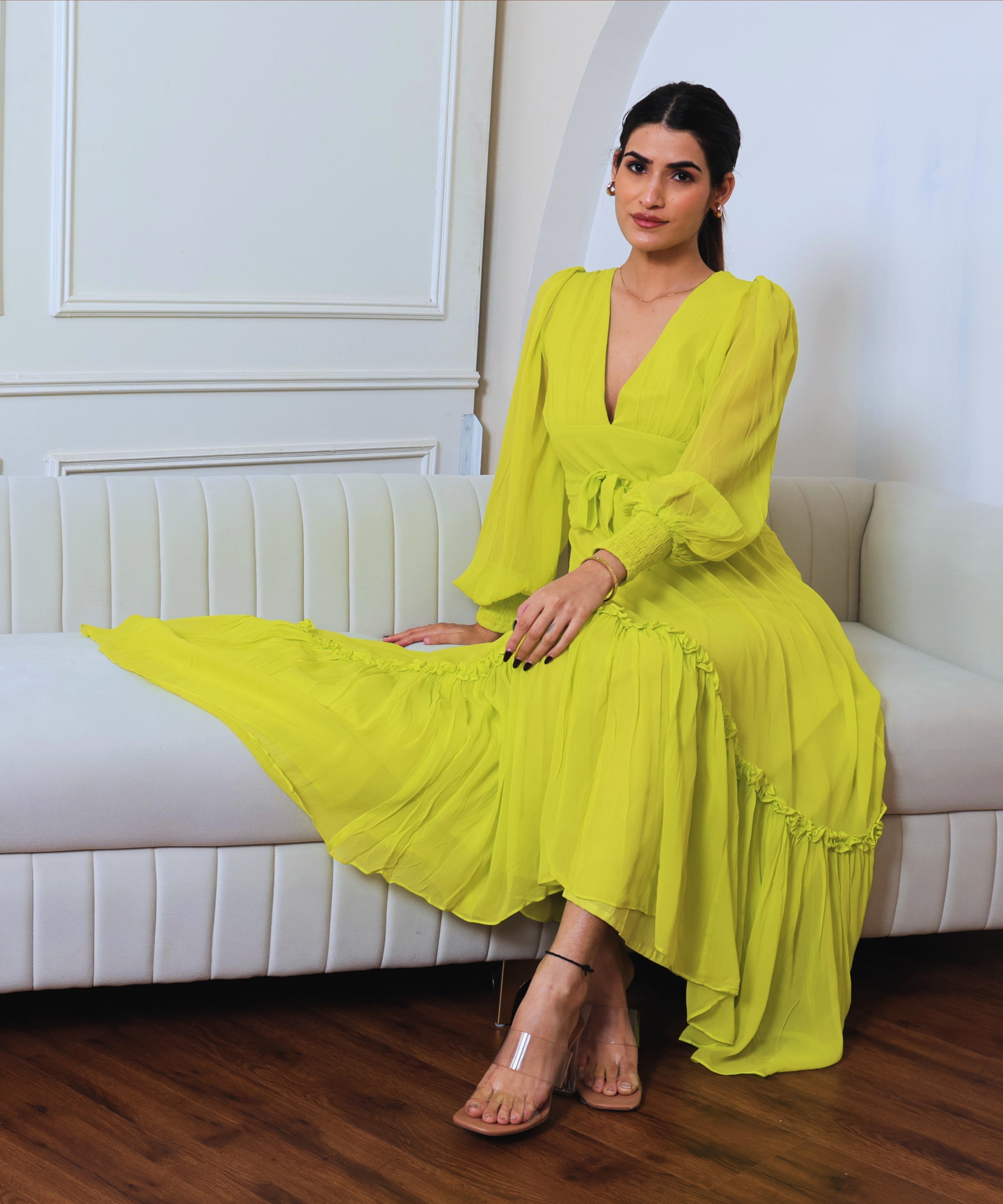Lemon Cozy Long Dress