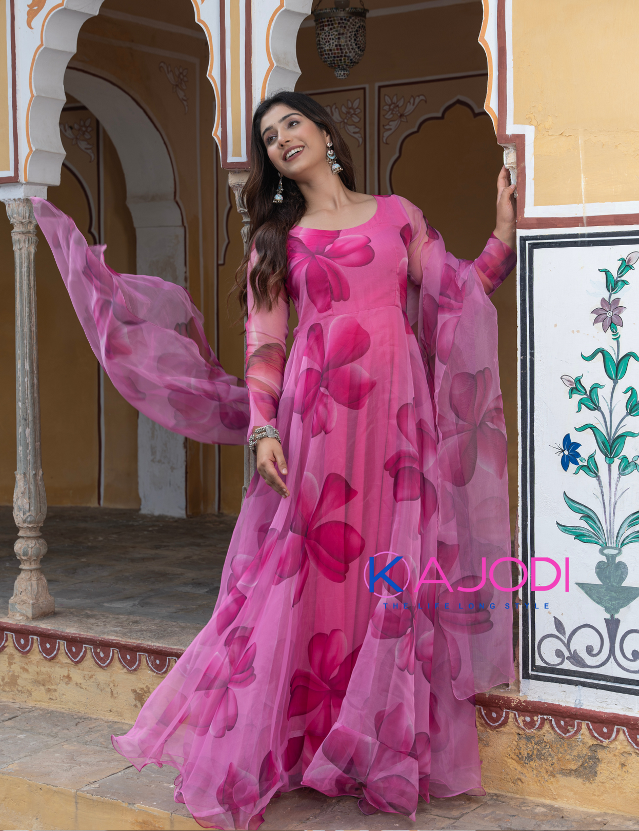 Kiya Organza Long Dress
